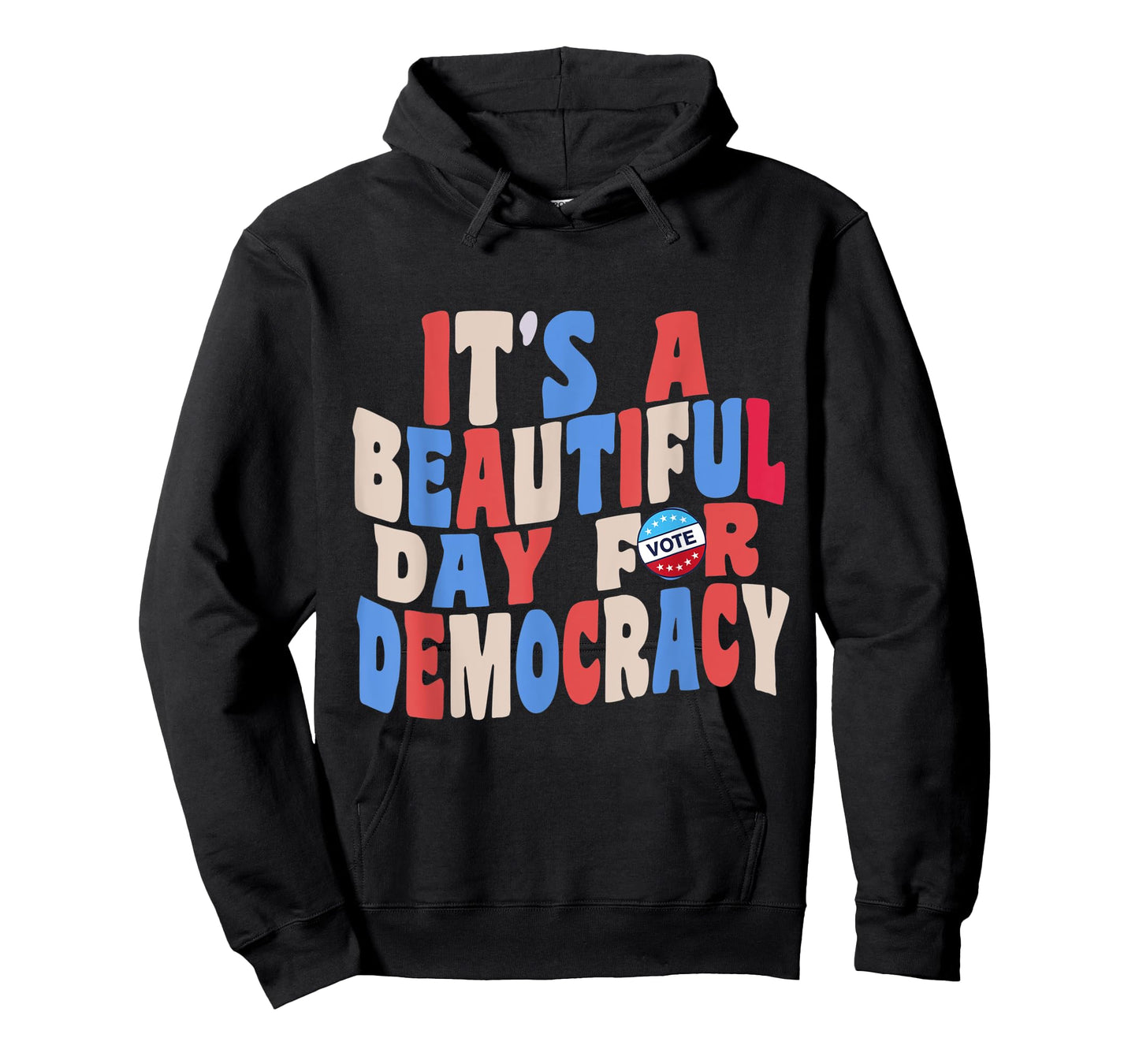 Beautiful Day for Democracy Retro Democrat Election Day Vote T-Shirt