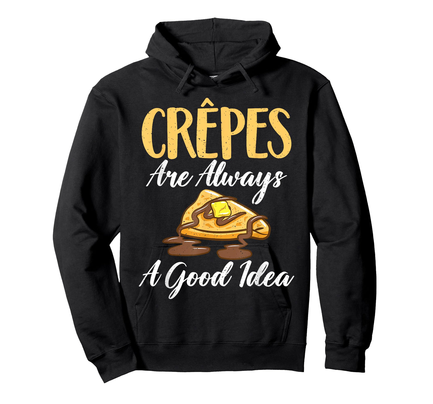 Crepe Gifts for Crepe Lover Unisex-Adults Black Small Crew Neck Short Sleeve T-Shirt