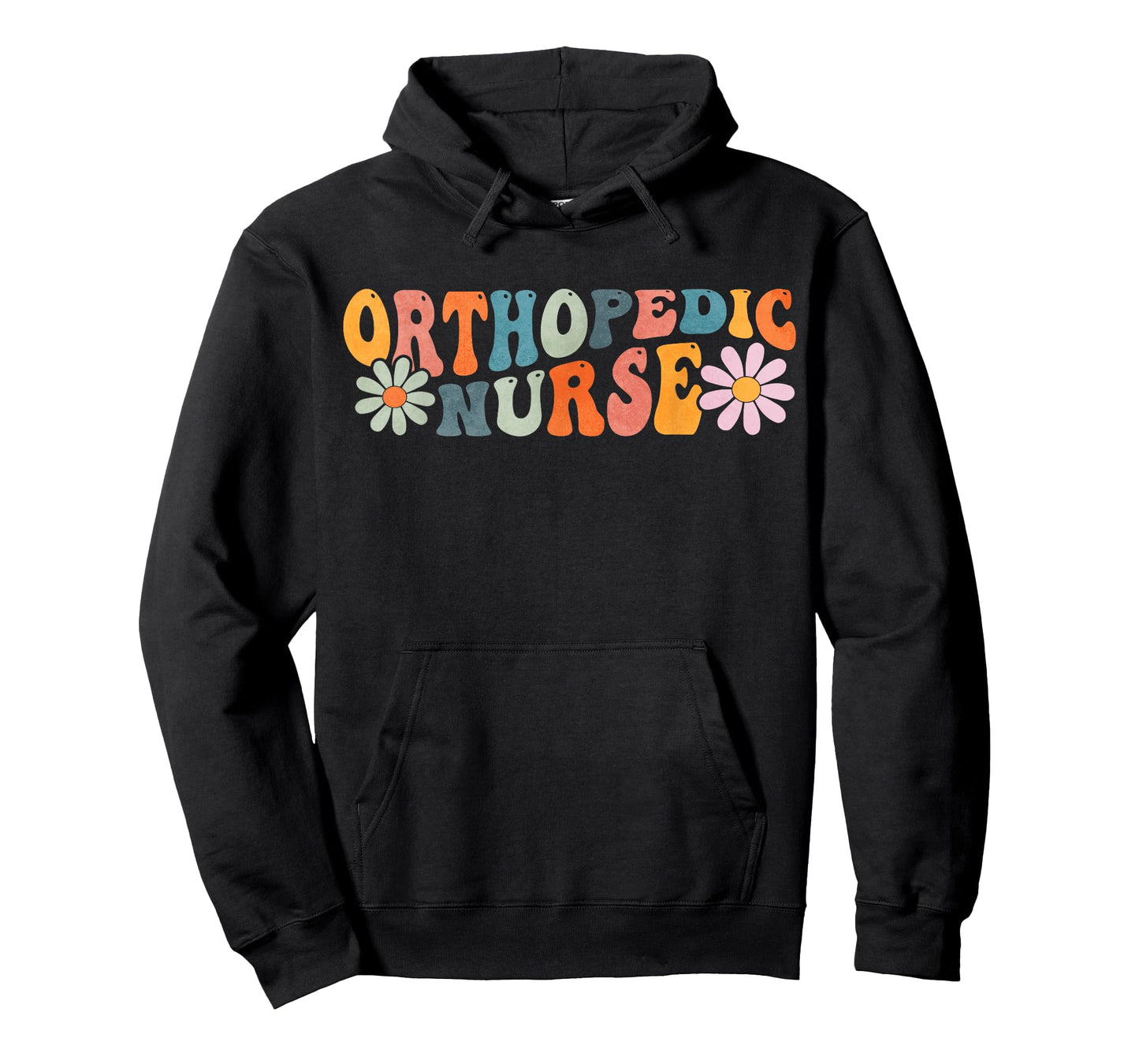 Orthopedic Nurse Ortho Nursing Gifts Groovy Orthopedic Nurse Ortho Nursing T-Shirt Black Unisex-Adults Small Regular Fit Short Sleeve Cotton 60% Polyester 40% T-Shirt