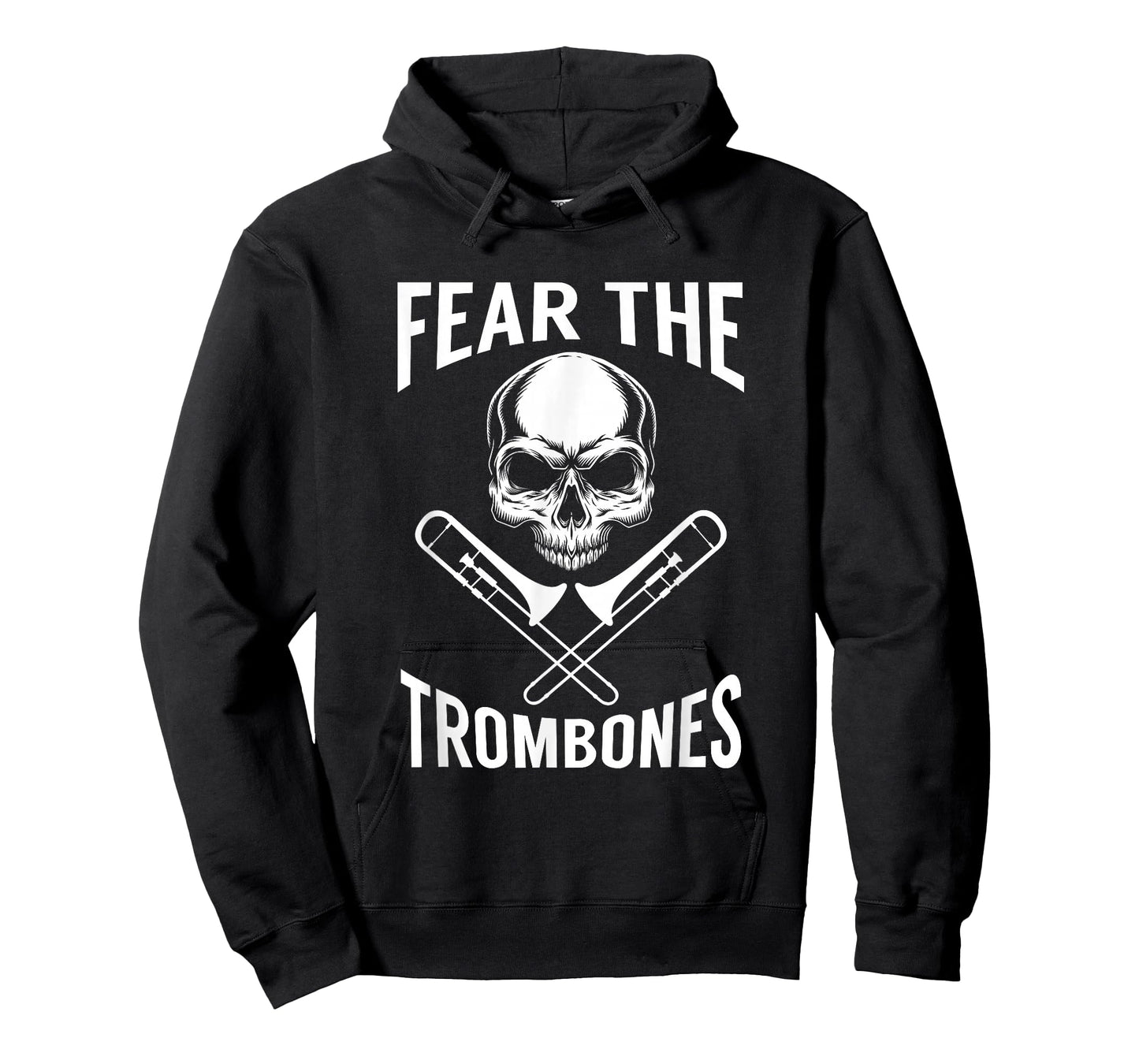 Trombone Shirt - Fear The Trombones Skull Crossbones T-Shirt