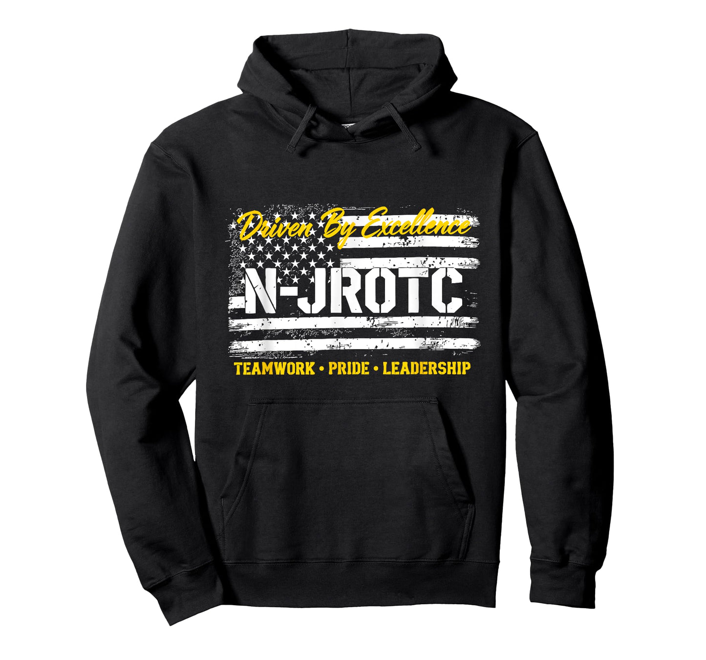 NJROTC Teamwork-Pride-Leadership USA Flag JROTC Naval T-Shirt