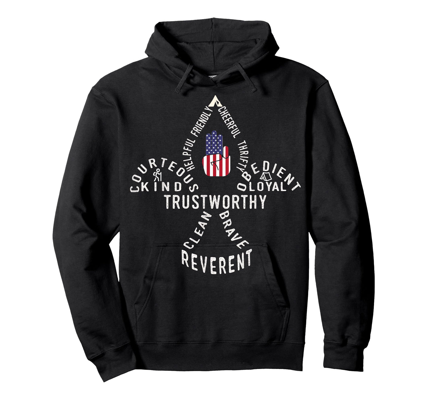 America Flag Scouting Law T-Shirt