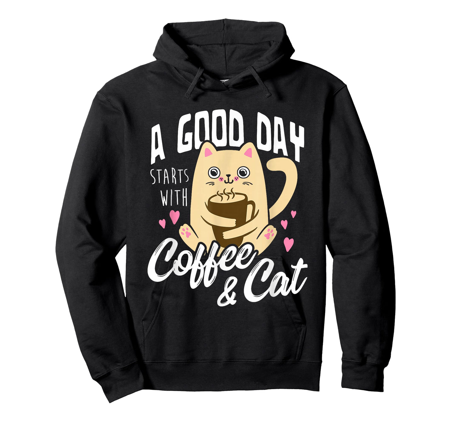 Cat & Coffee Mug - Funny Cat Lover Gift T-Shirt for Men Women