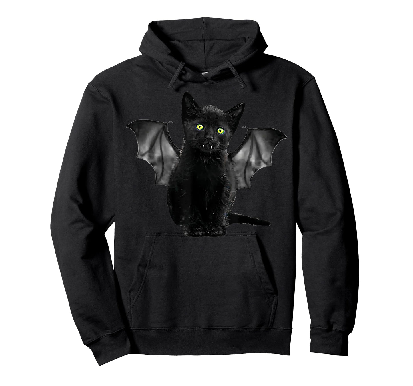 Halloween Batcat Black Cat Kitten Bat Funny Design T-Shirt