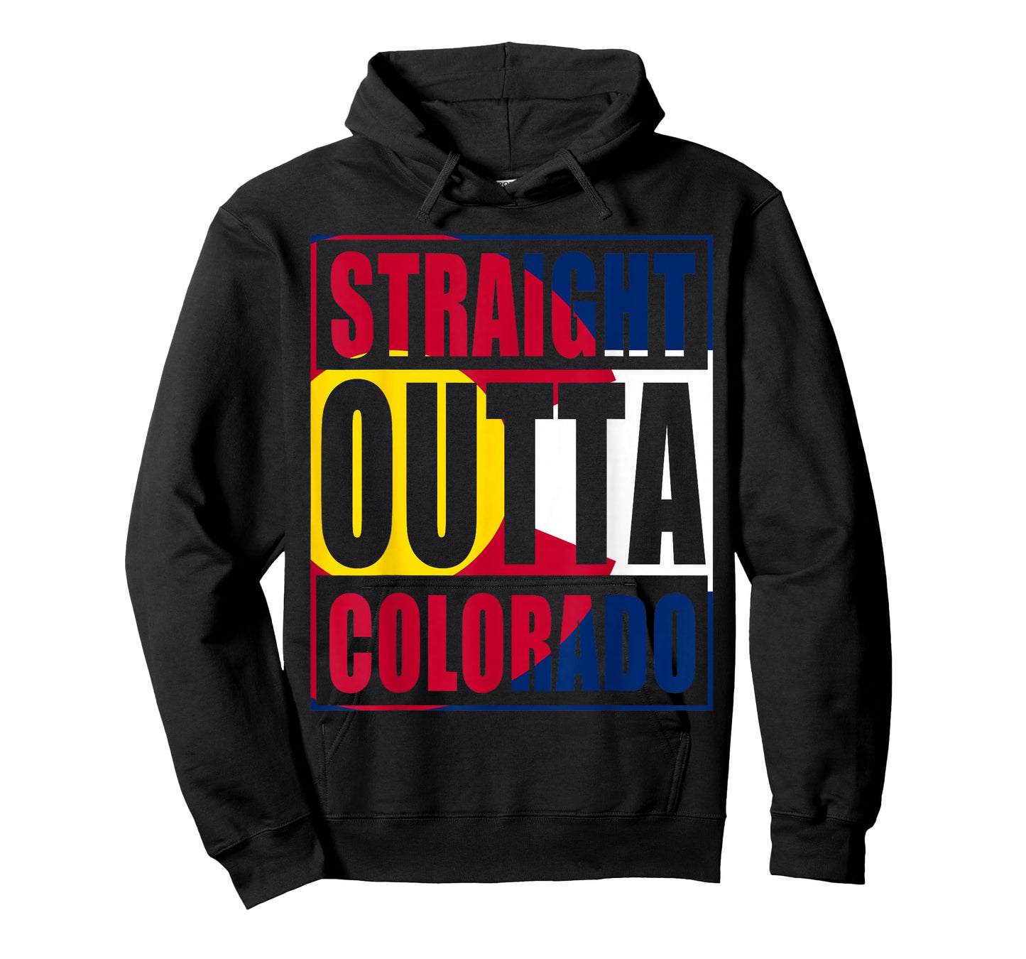 Straight Outta Colorful Colorado Flag T-Shirt