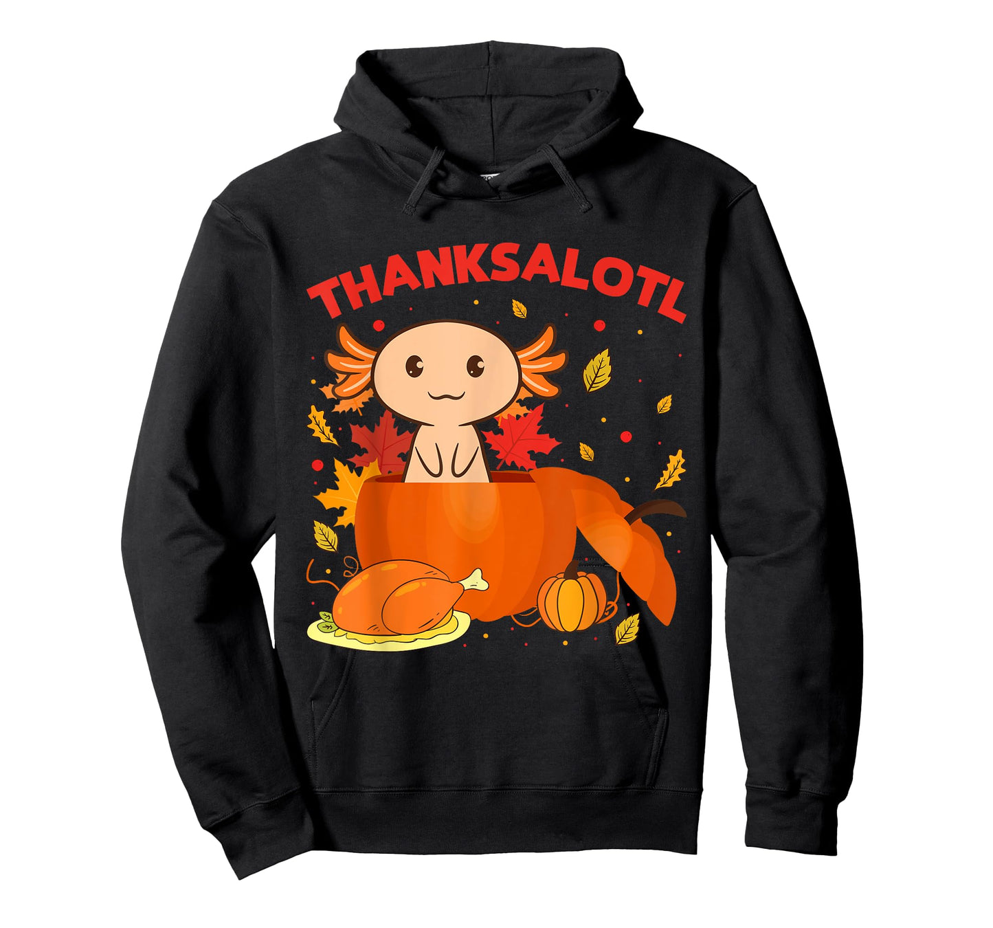 Thanksgiving Axolotl Thanksalotl Salamander Turkey T-Shirt