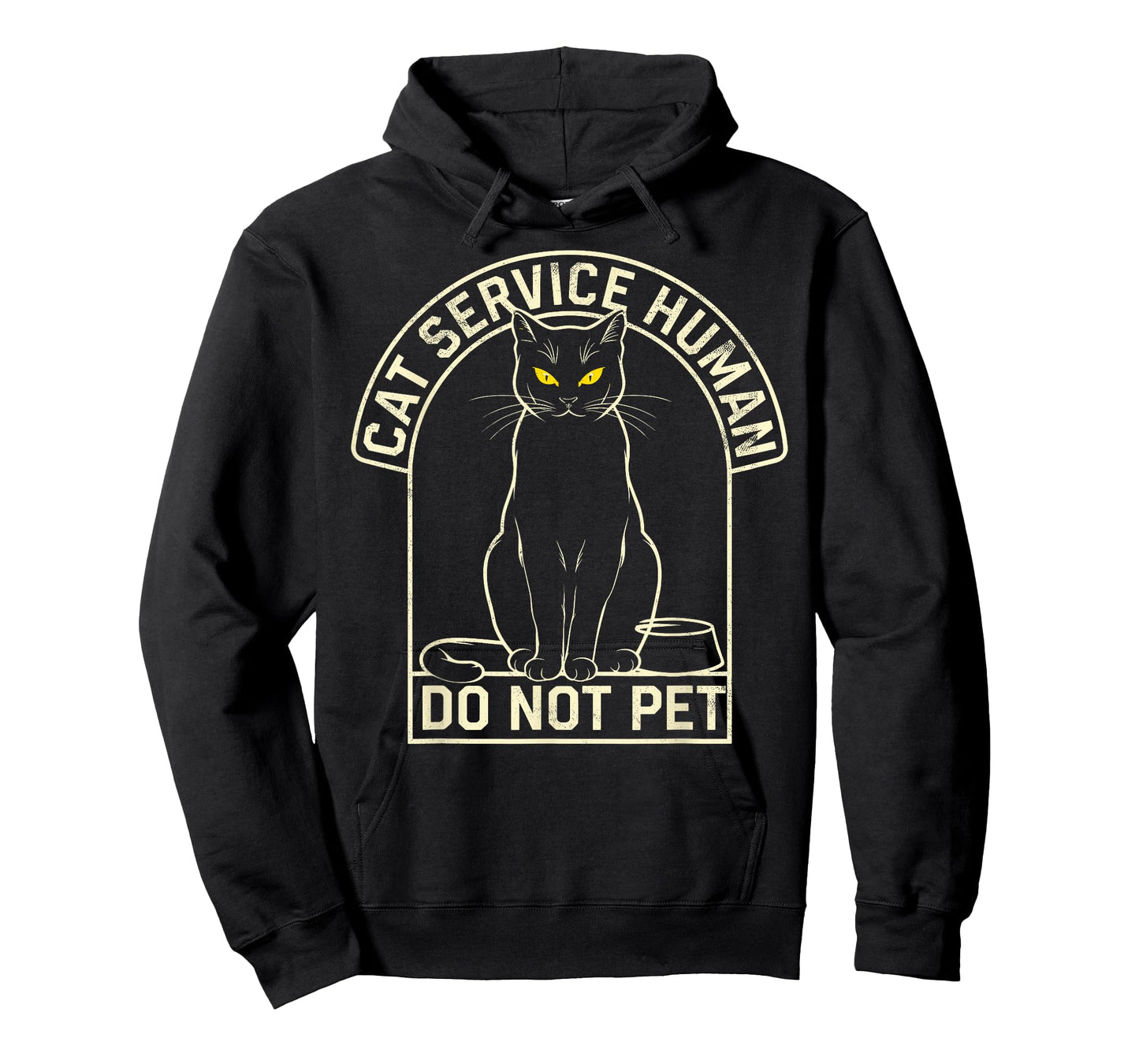 Cute Introvert Cat Service Human Do Not Pet Funny Cat Joke T-Shirt
