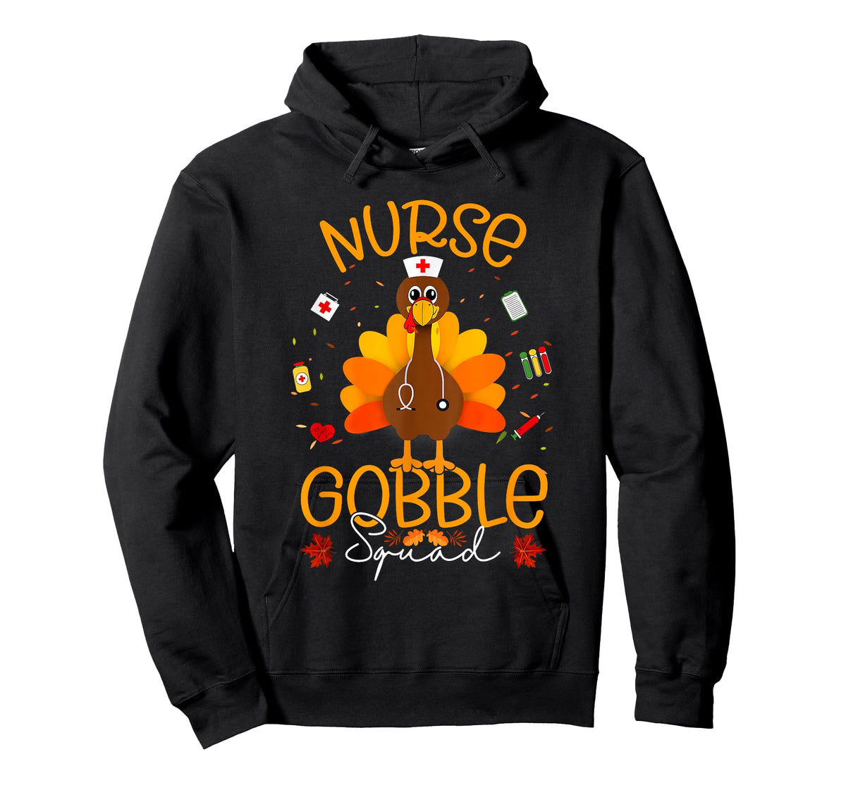 Nurse Turkey Gobble Squad Rn Fnp Er Nurse Thanksgiving T-Shirt