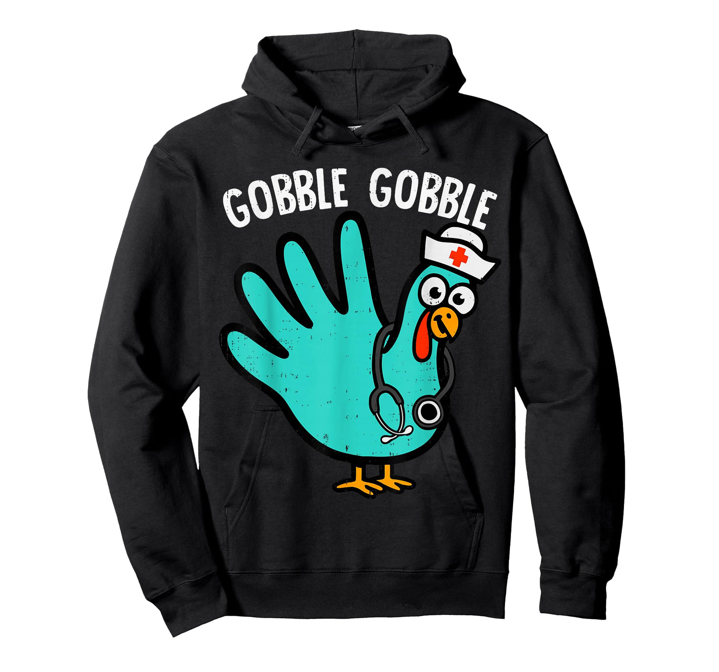 Cute Turkey Glove Nurse Thanksgiving Scrub Top RN ICU ER T-Shirt