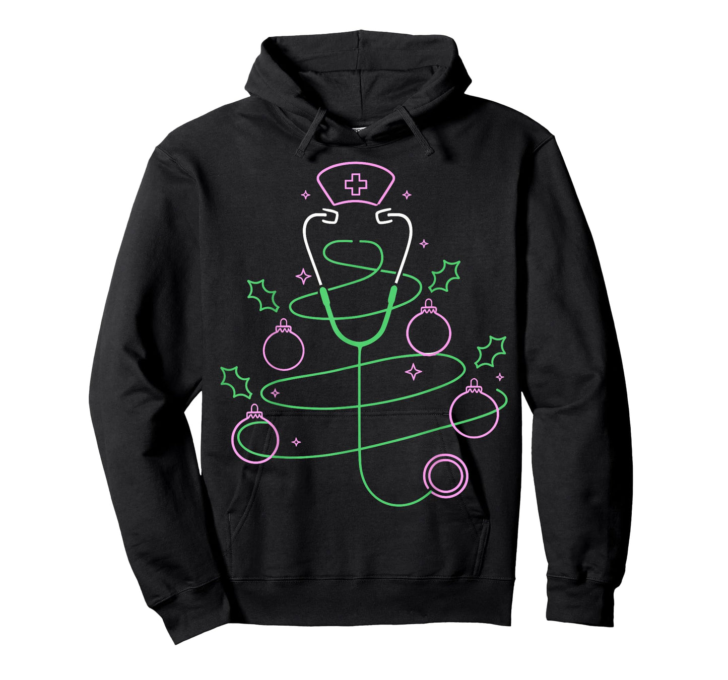 Christmas Tree Stethoscope Nurse Christmas T-Shirt