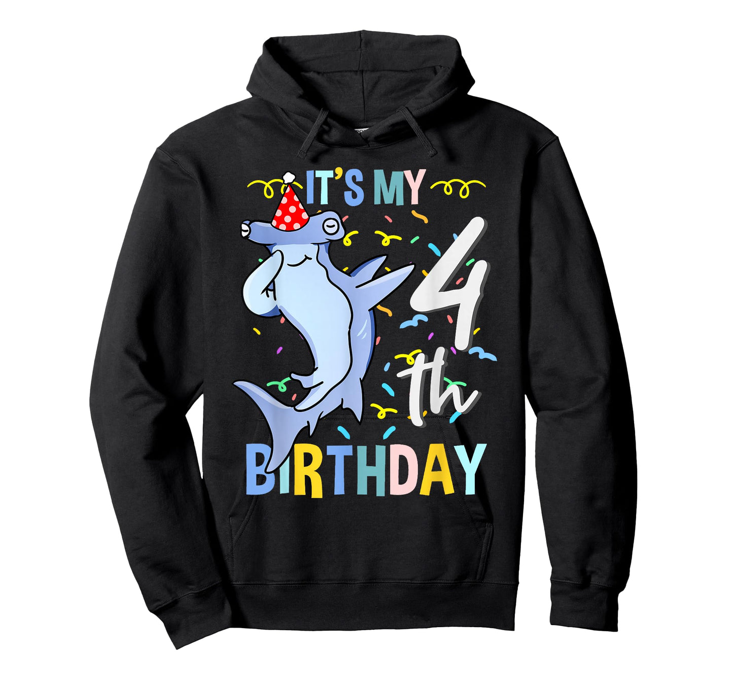 Its My 4th Birthday Dabbing Hammerhead Shark T-Shirt