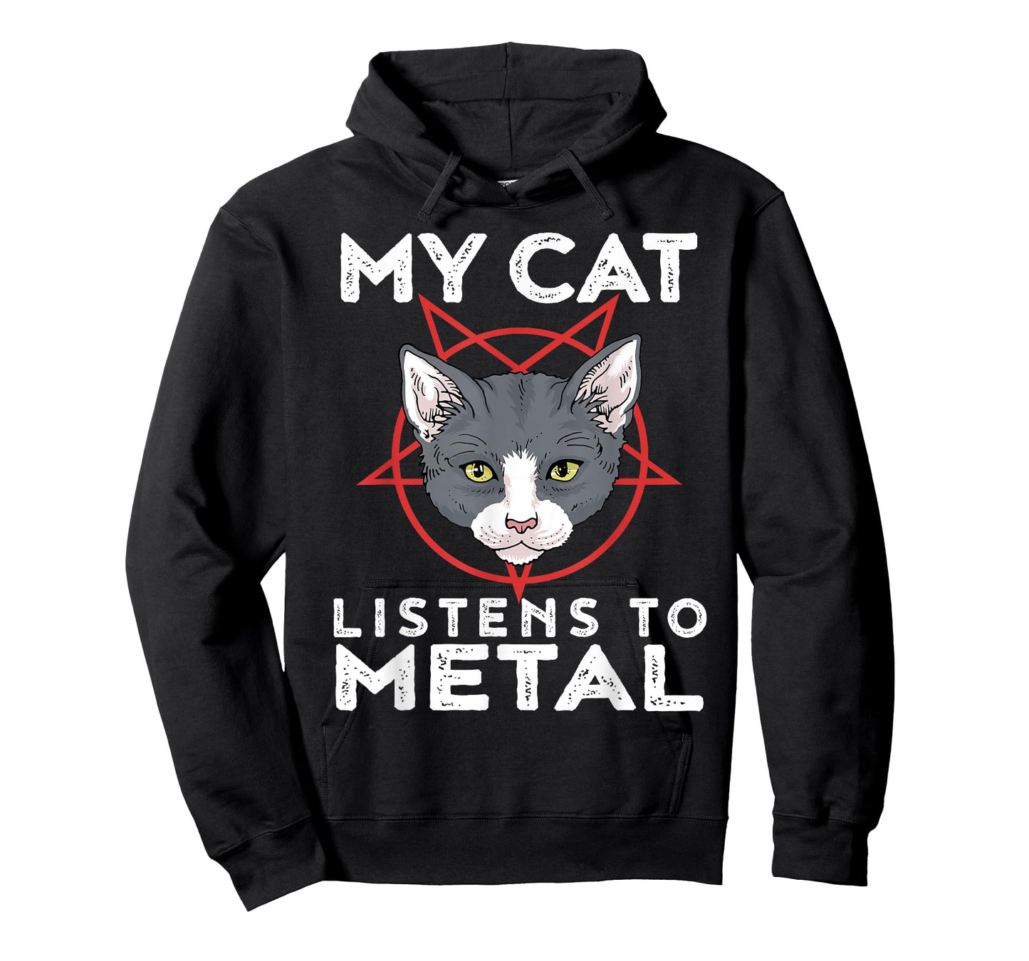 My Cat Listens To Metal Tshirt Funny Metal Cat Shirt Men Women Kids T-Shirt