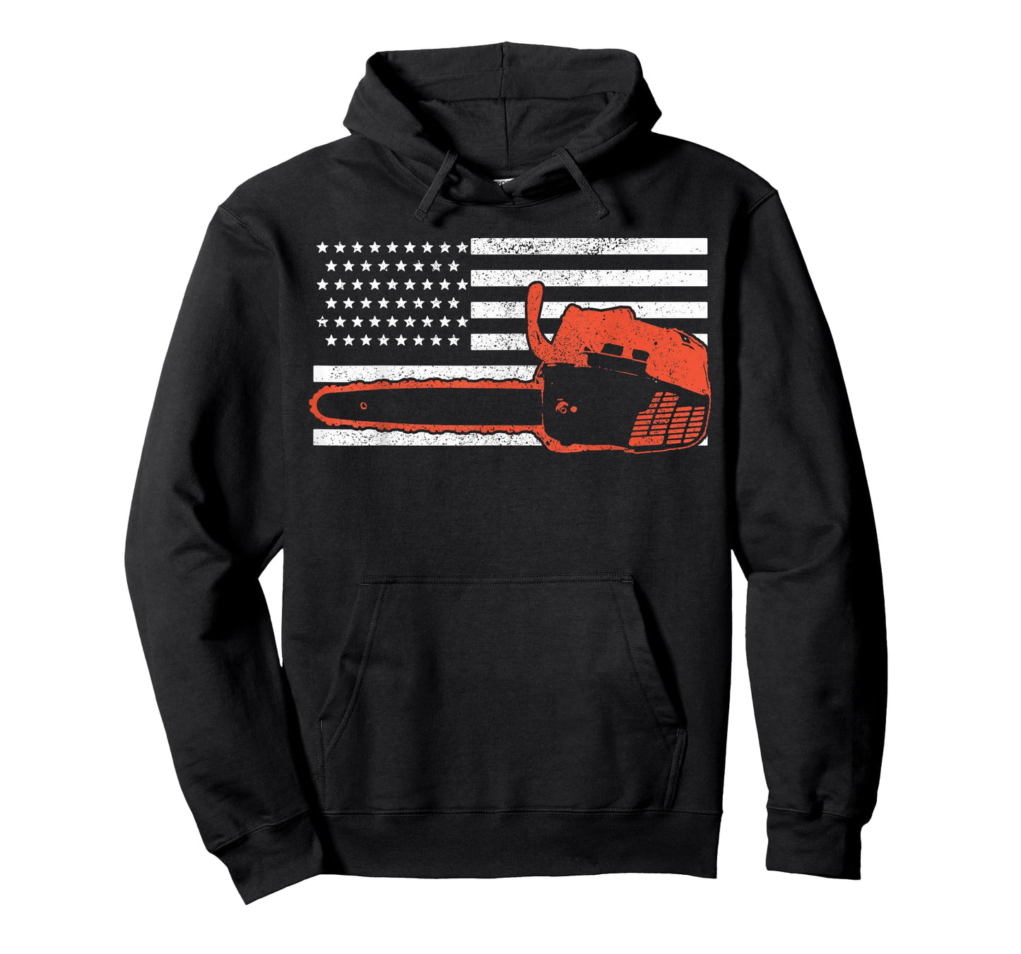 American Flag Lumberjack Chainsaw Gift T-Shirt