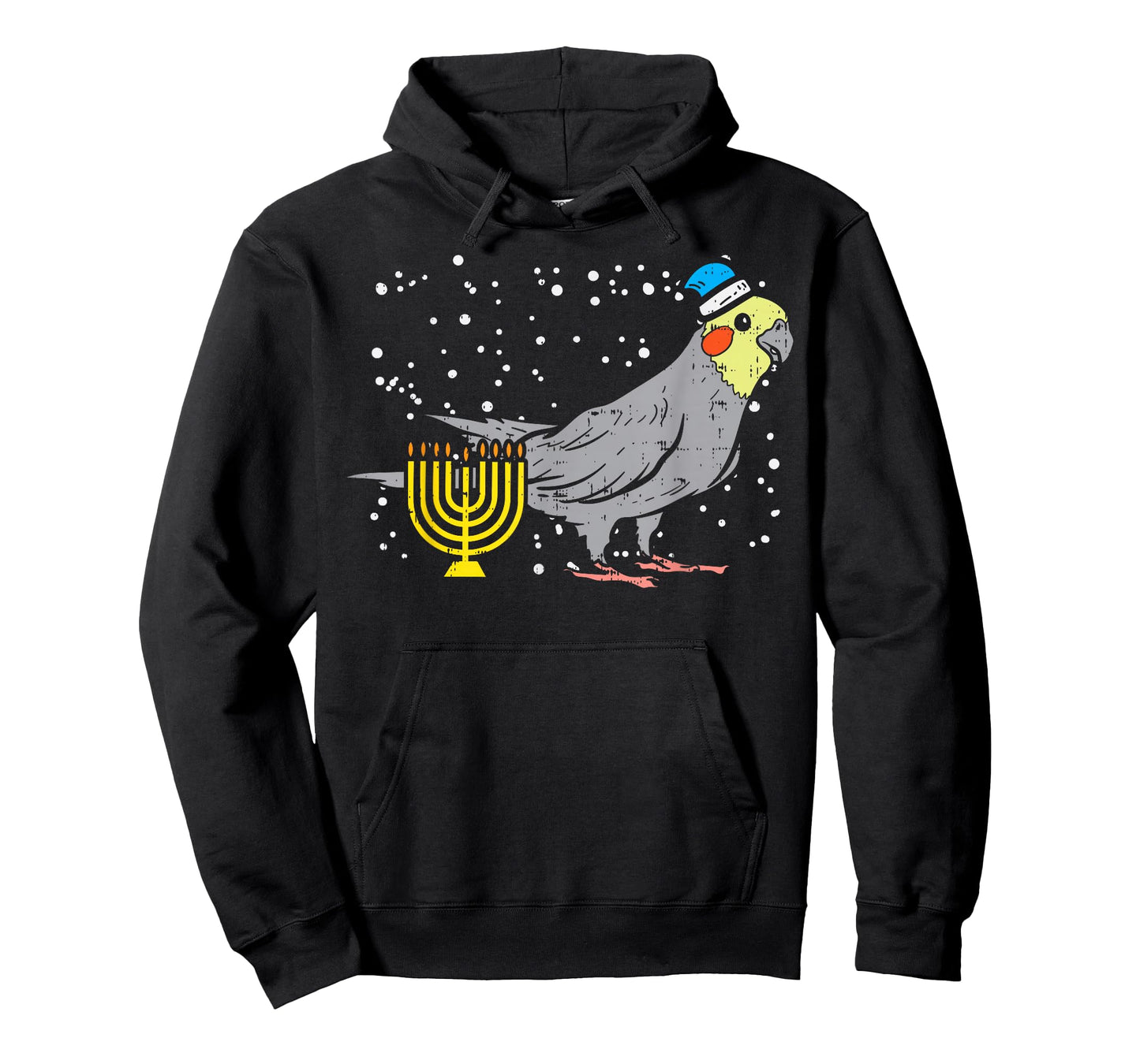 Cockatiel Menorah Jewish Cockatoo Parrot Bird Hanukkah Gift T-Shirt