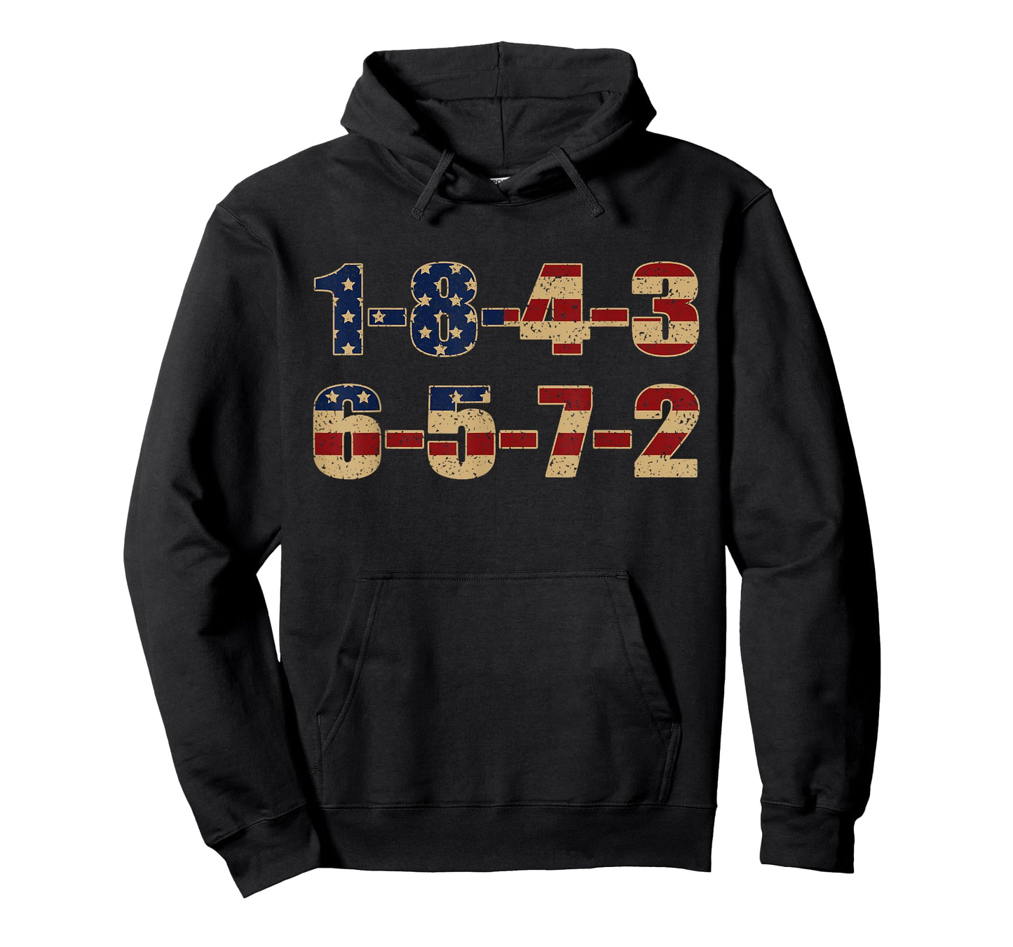 USA Flag 18436572 Firing Order Small Block Engine V8 Block T-Shirt
