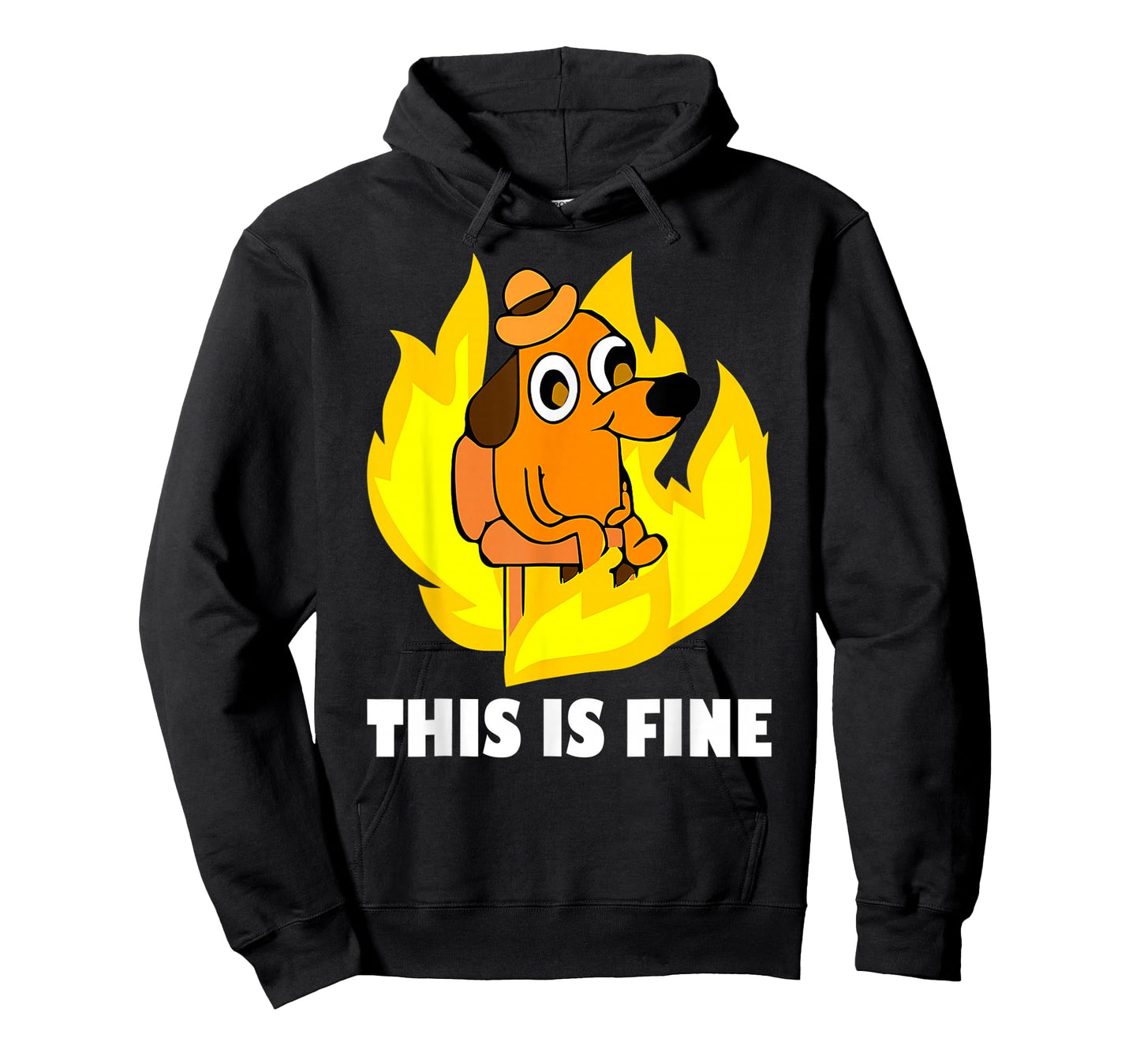 It's Fine I'm Fine Everything is Fine Dog Burning Funny Meme T-Shirt
