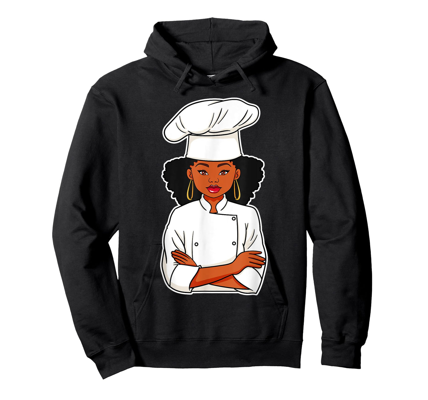 Chef African American Black Woman Afro Hair Cook Culinarian T-Shirt
