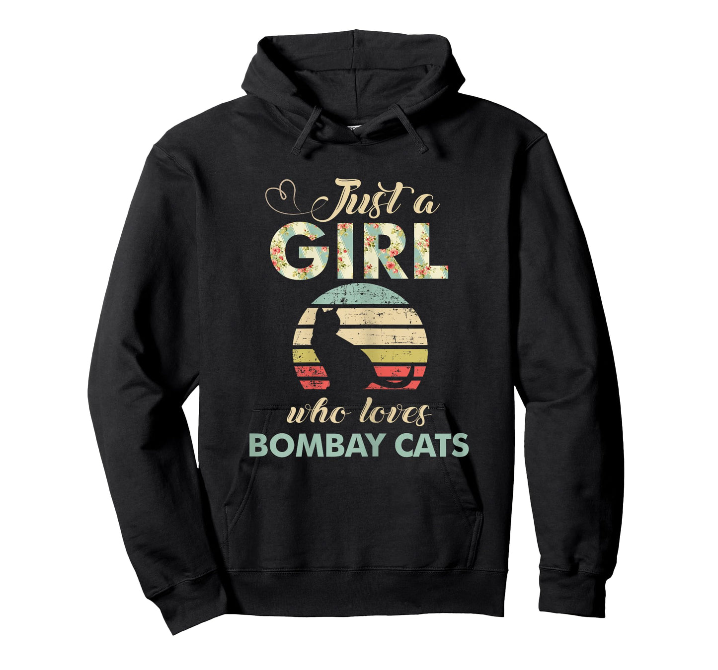 Just A Girl Who Loves Bombay Cats Retro Vintage Bombay Cat T-Shirt