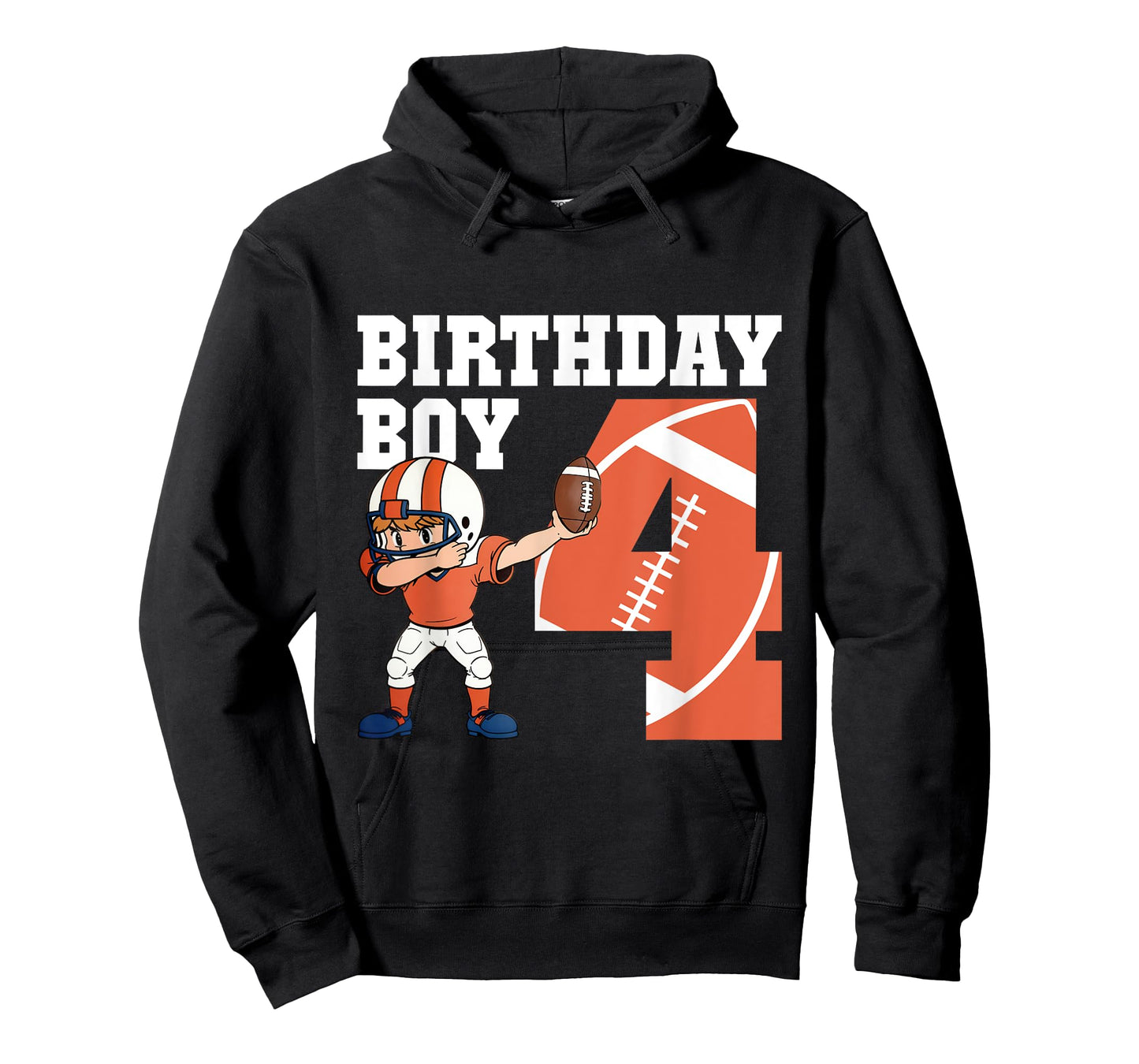 4th Birthday Boy Football Player Dabbing 4 Years Old Kids T-Shirt