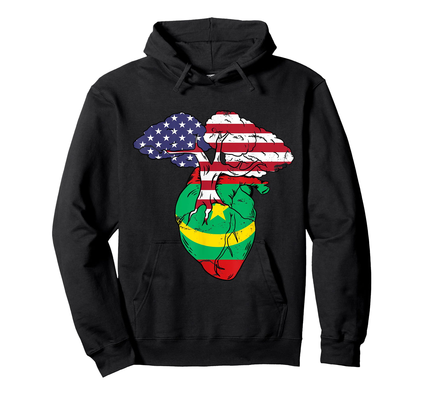 Mauritania Flag Mauritanian Mauritania Pride Heart T-Shirt