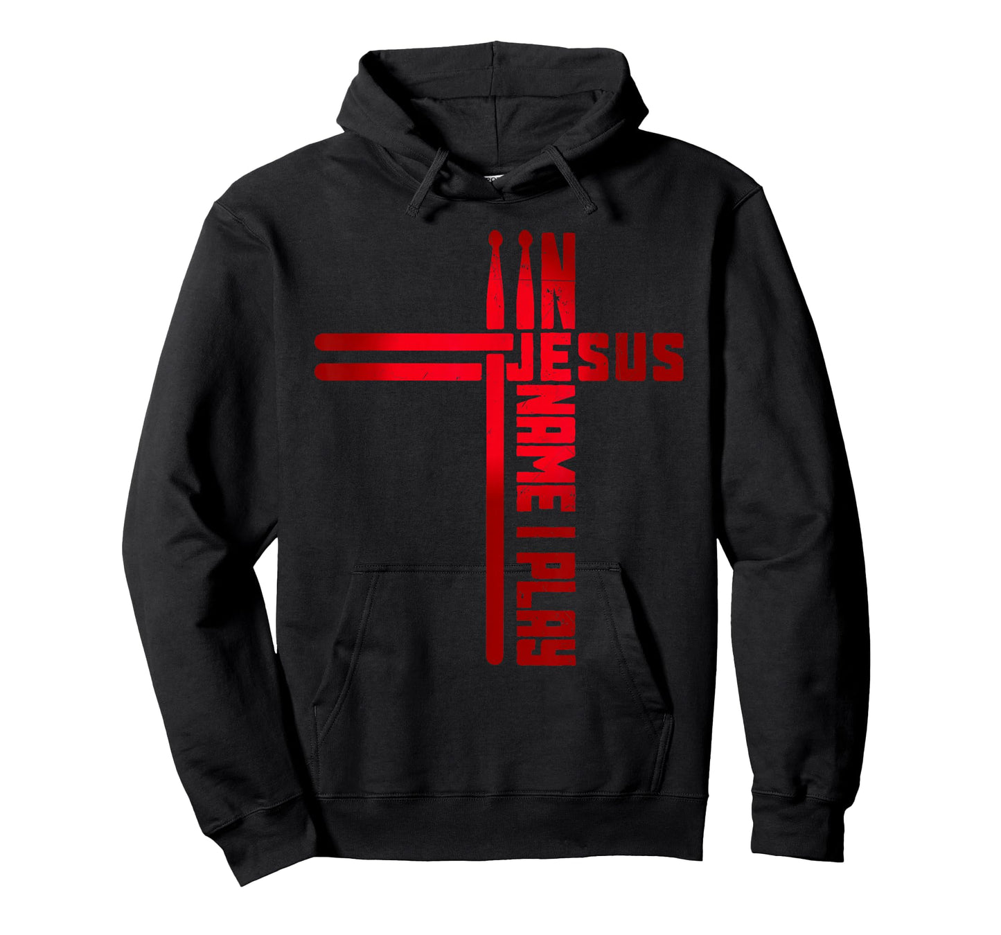 In Jesus Name I Play Drum Drummer Vintage Cross Drumsticks T-Shirt