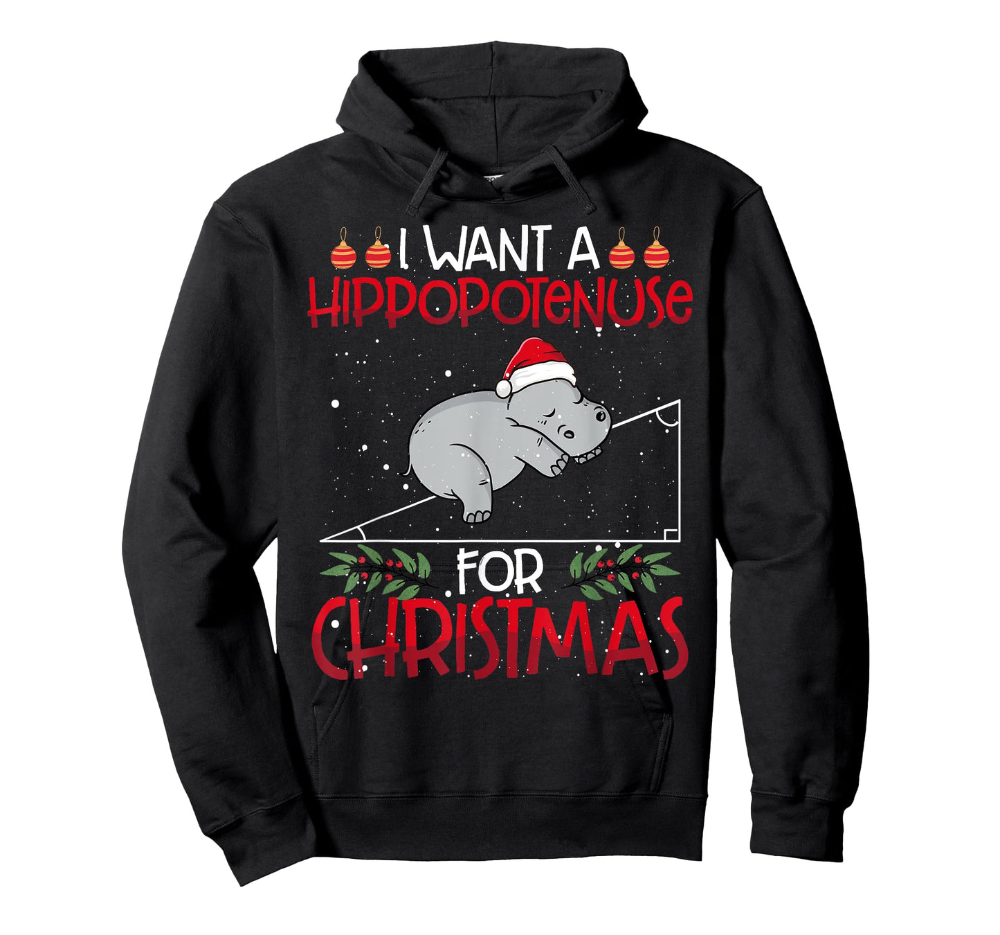Christmas Math Teacher Funny Hypotenuse Math Hippotenuse Men Women T-Shirt