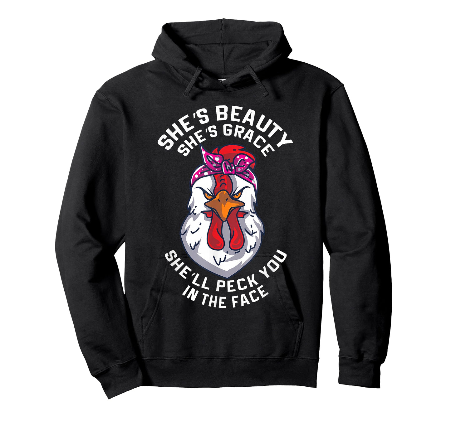 Angry Chicken Peck You In The Face Hen Animal Gift T-Shirt