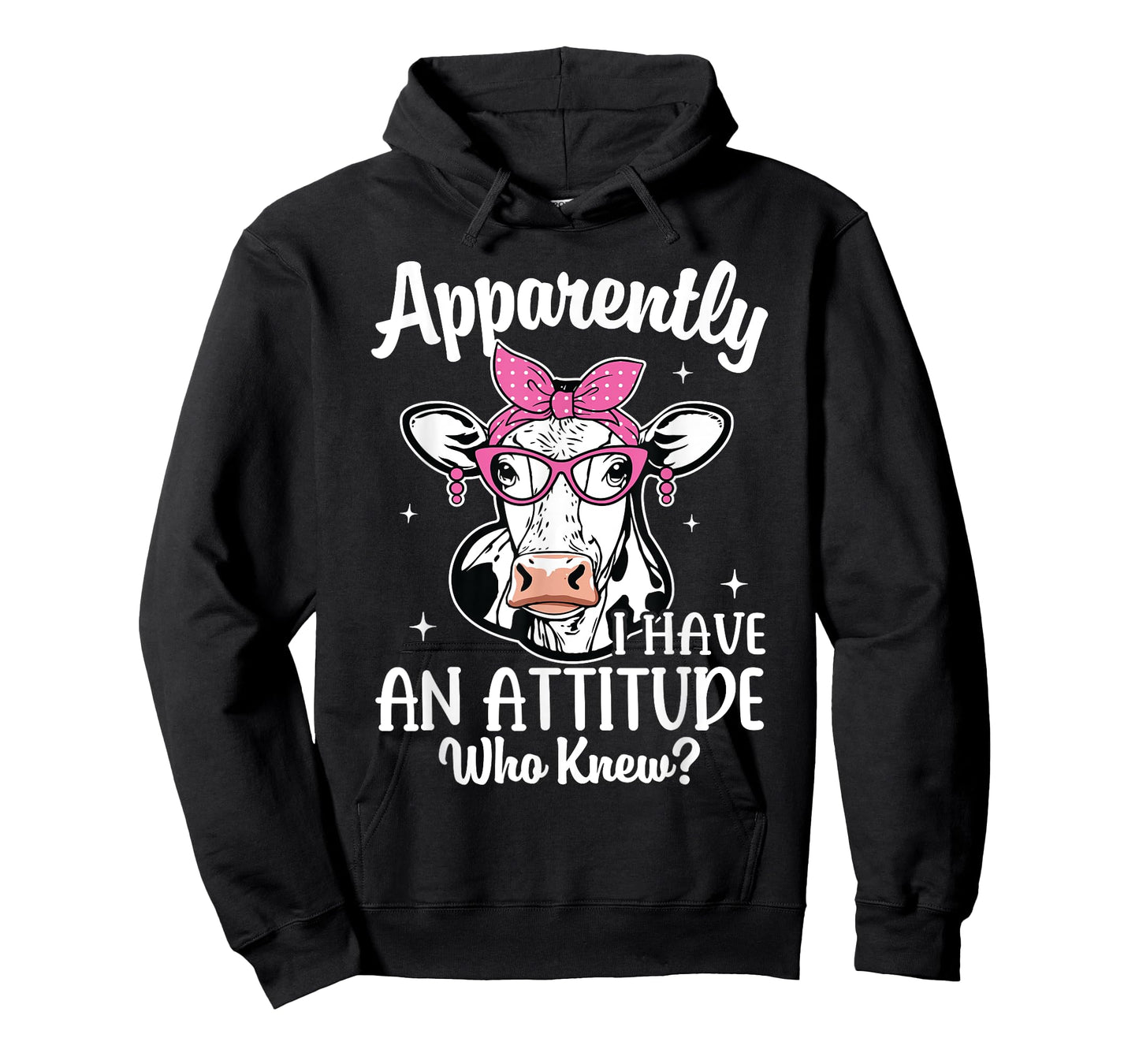 Apparently I Have An Attitude Who Knew Heifer Cow Print T-Shirt