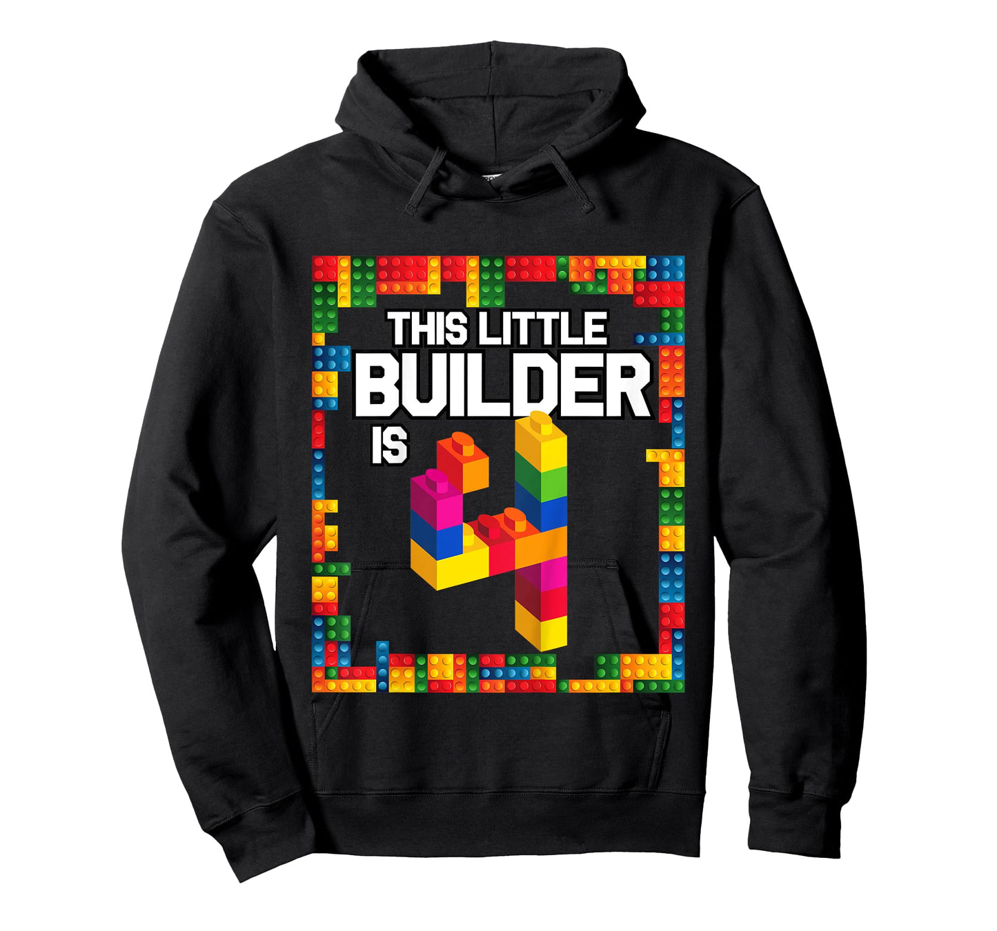 4 Year Old Building Blocks Birthday T Shirt Brick 4th Gift T-Shirt