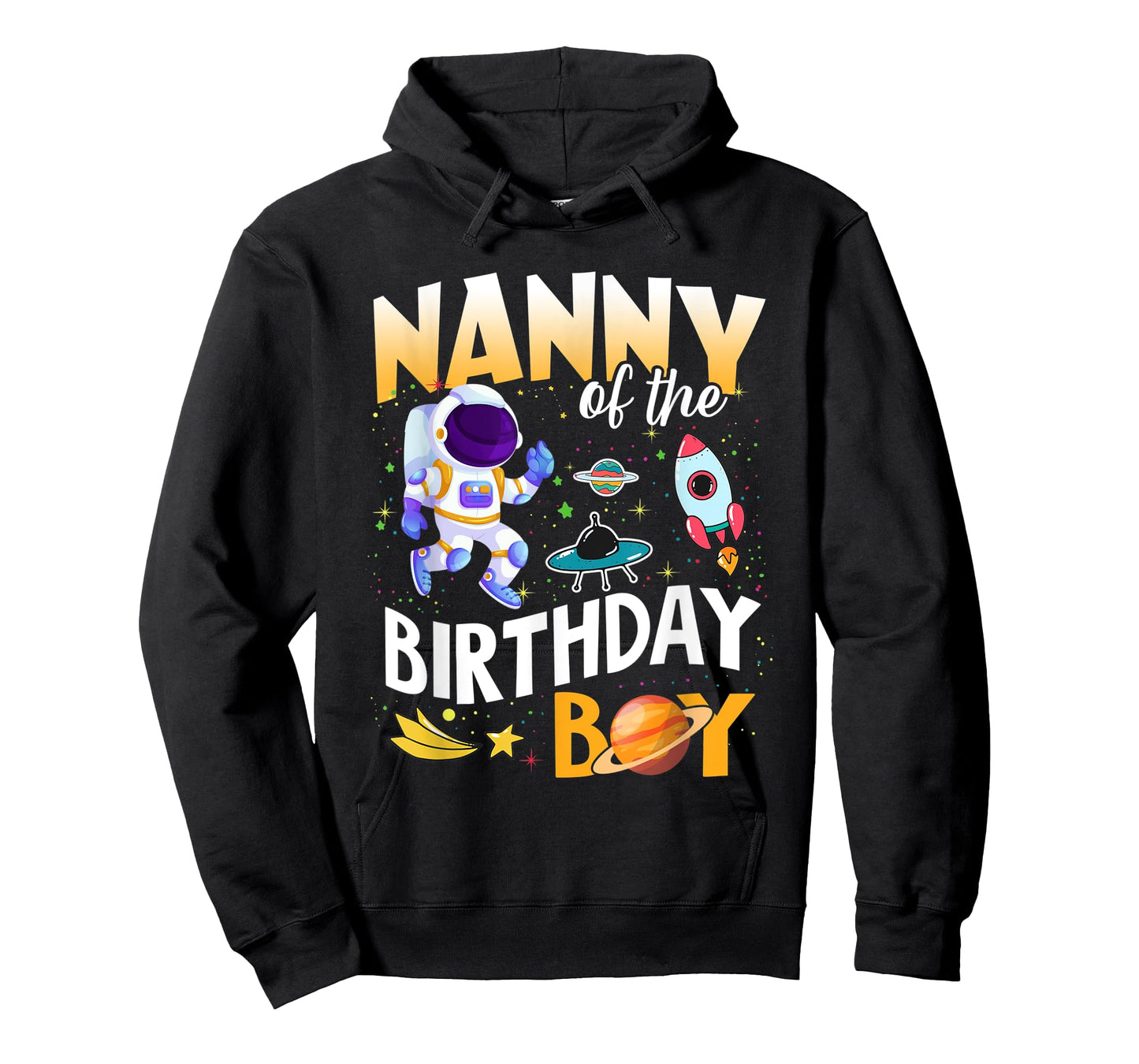 Nanny Of The Birthday Astronaut Boy Space Theme T-Shirt