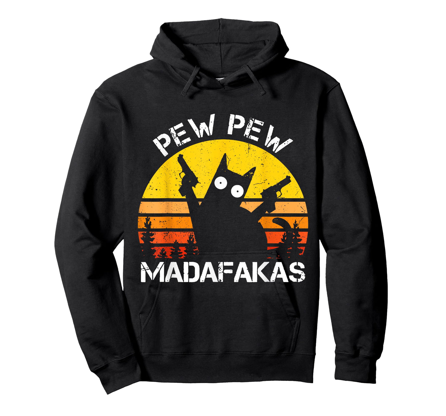 CAT - Pew Pew Madafakas Crazy Summer Cat with Gun T-Shirt for Men Women