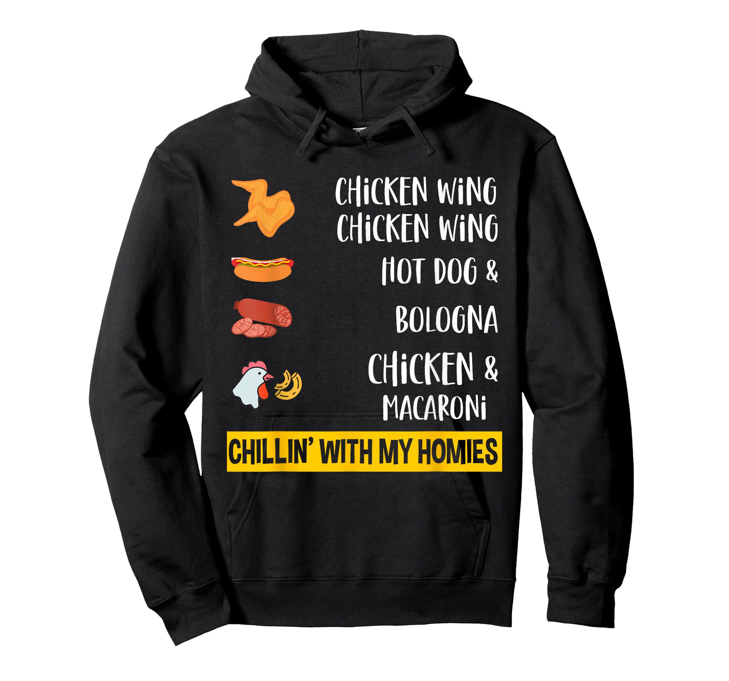 Cooked Chicken Wing Chicken Wing Hot Dog Bologna Macaroni T-Shirt