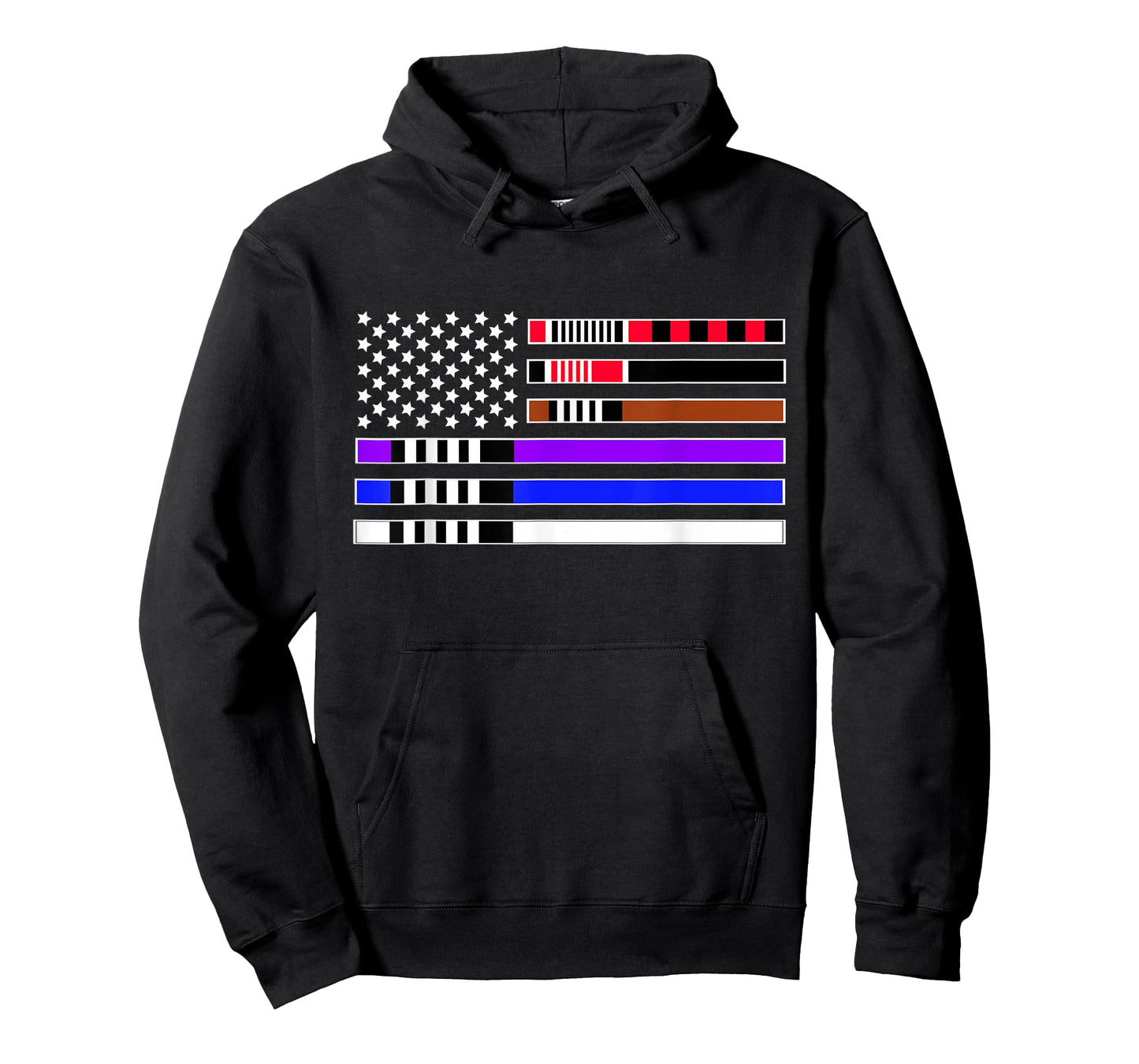 American Flag Jiu-Jitsu Belts Apparel - Jiu Jitsu T-Shirt