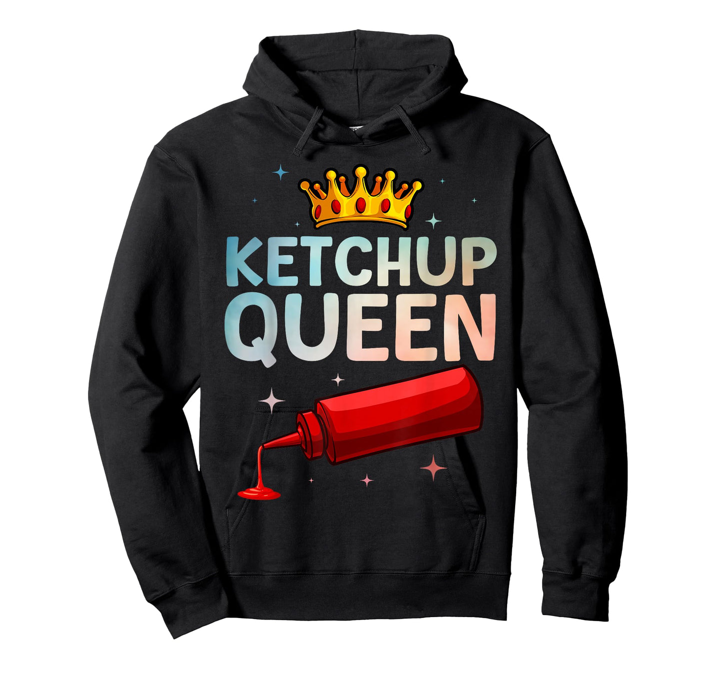 Cool Ketchup Queen Art for Women Girls Tomato Ketchup Lover T-Shirt