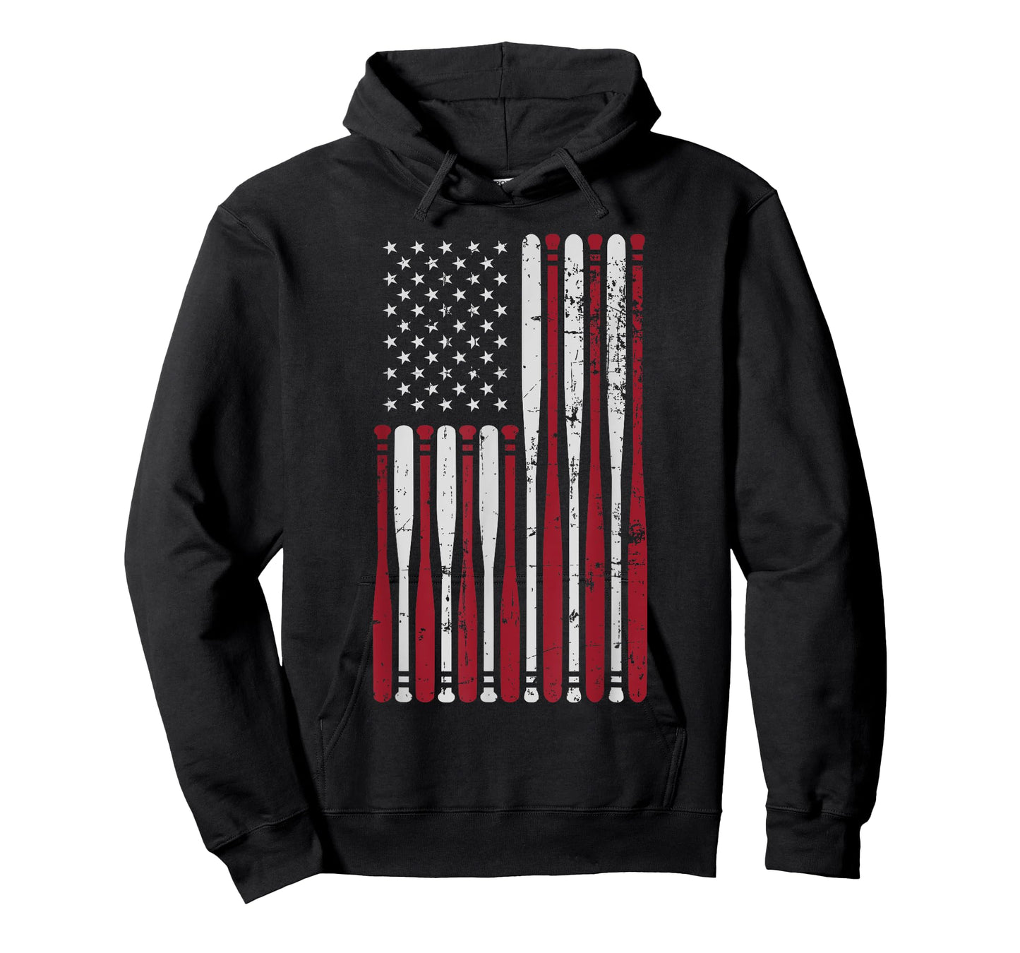 Patriotic US american baseball bats and stars stripes flag T-Shirt