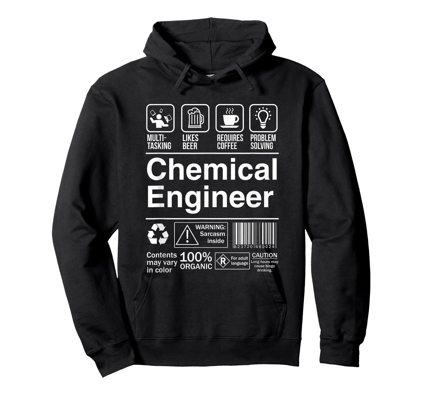 Chemical Engineer Gift Idea Chemical Engineer Funny Description Label T-Shirt - Men's Black Small Classic Fit Crew Neck Short Sleeve T-Shirt