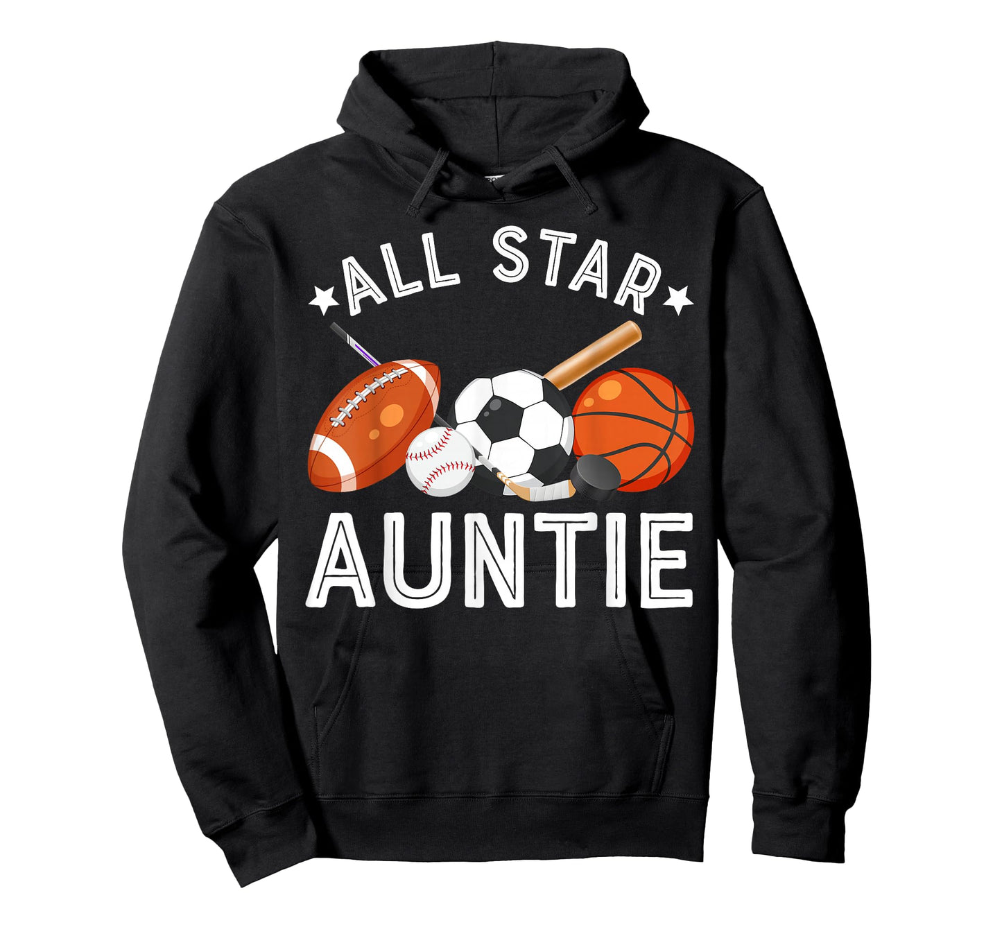 All Star Auntie Of The Birthday Boy Basketball Soccer Sport T-Shirt