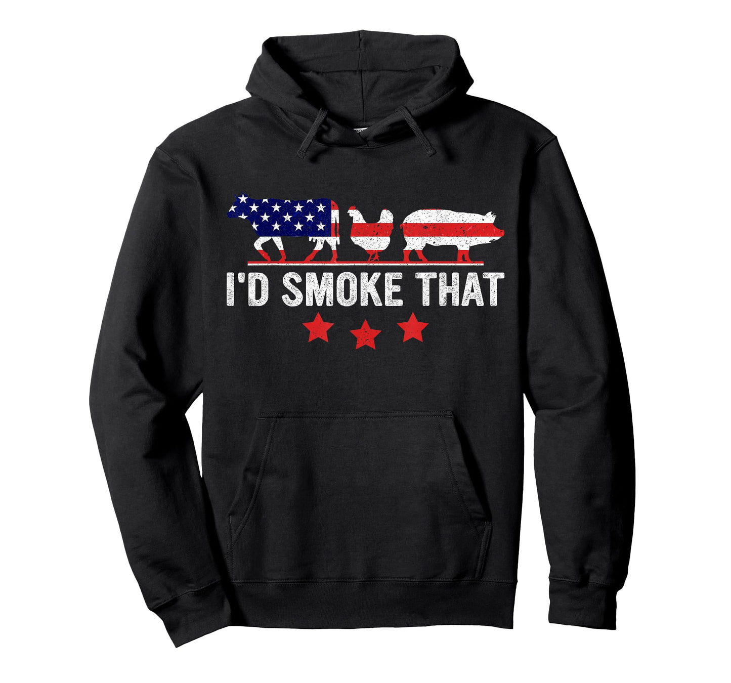 4th July I'd Smoke That Patriot Bbq Barbeque Cook Chef T-Shirt