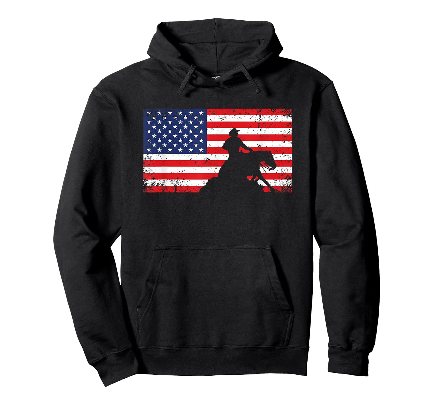 Mens Womens USA Flag America Patriotic Reining Horse Shirt T-Shirt