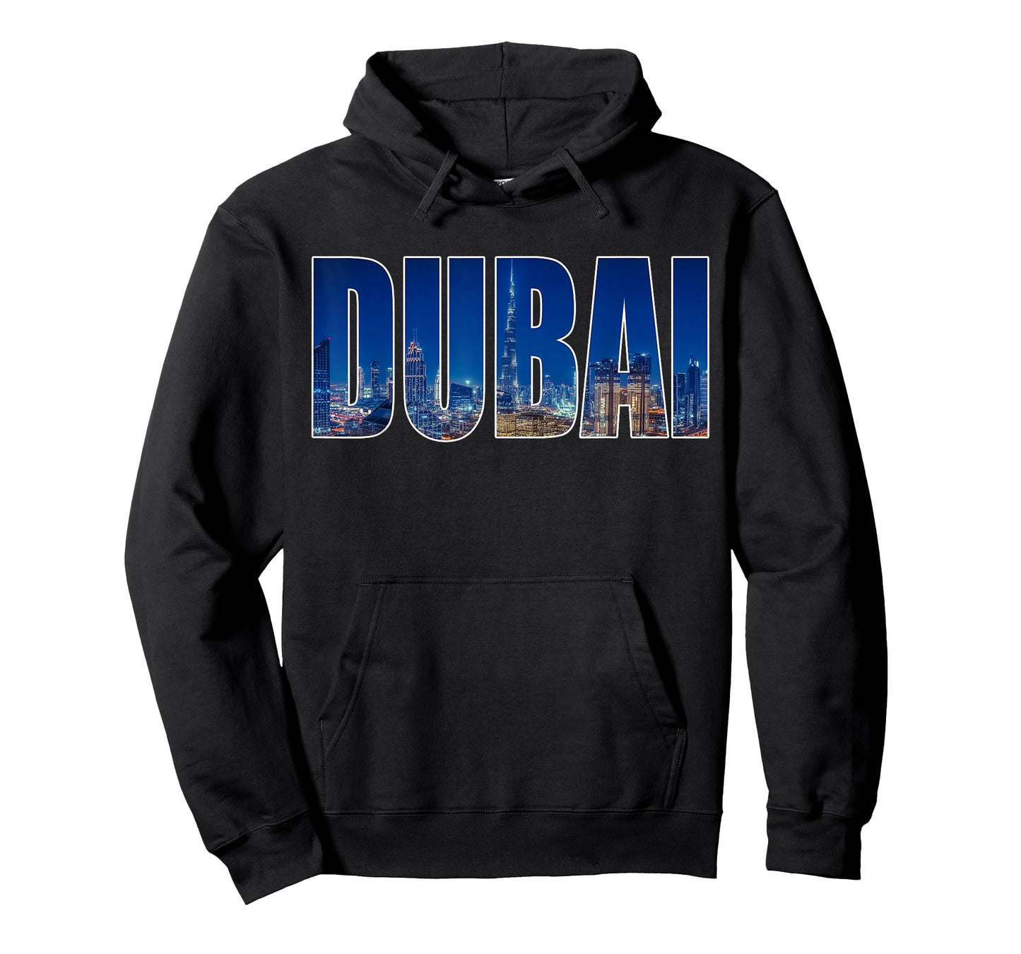 Dubai UAE Urban Skyline Photography Font T-Shirt