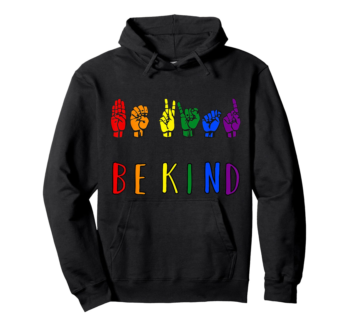 Be Kind Pride Sign Language Rainbow Teachers Interpreter ASL T-Shirt
