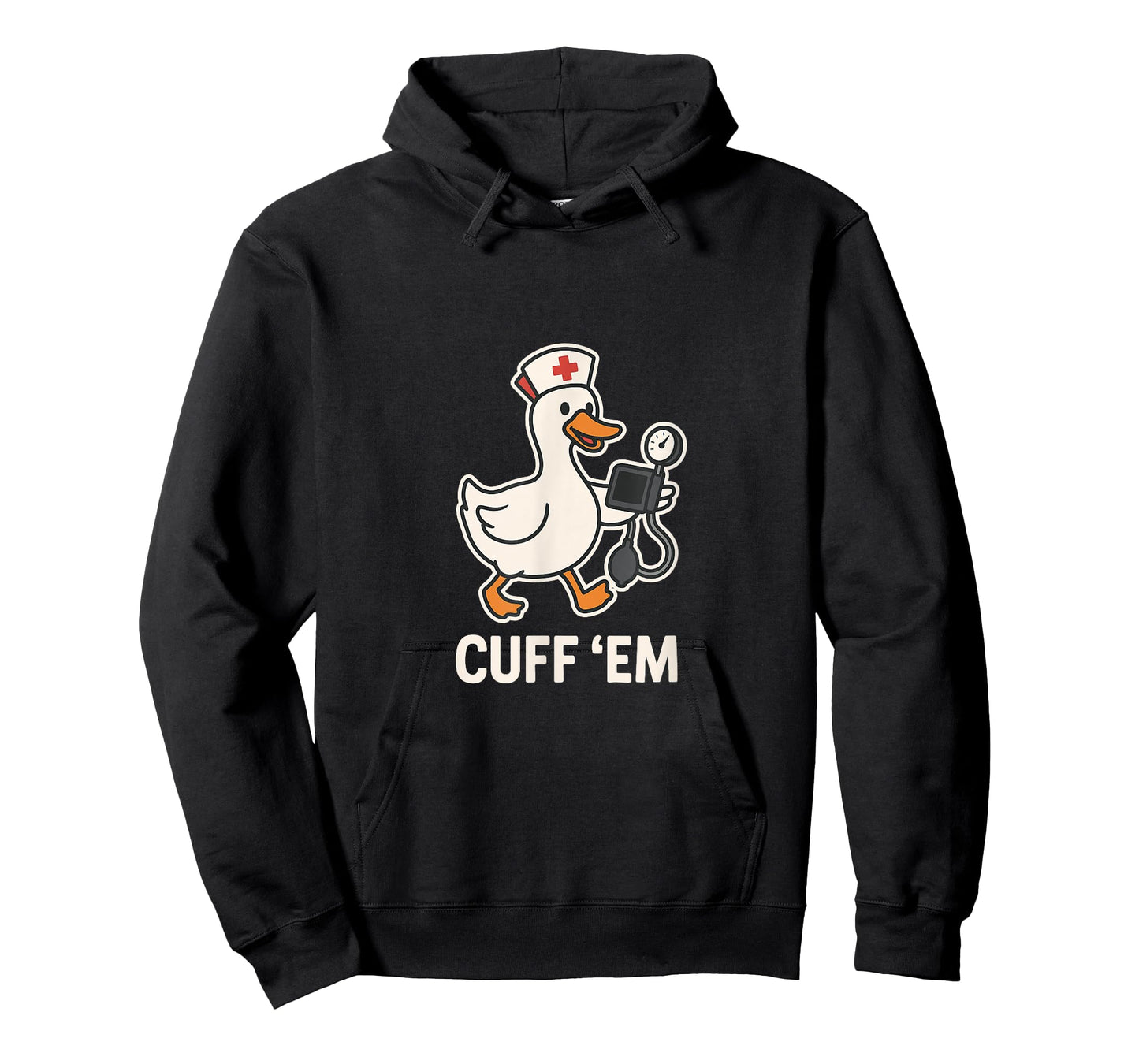 Cuff 'Em Nurse Duck Funny Pun Healthcare Pro Humor T-Shirt