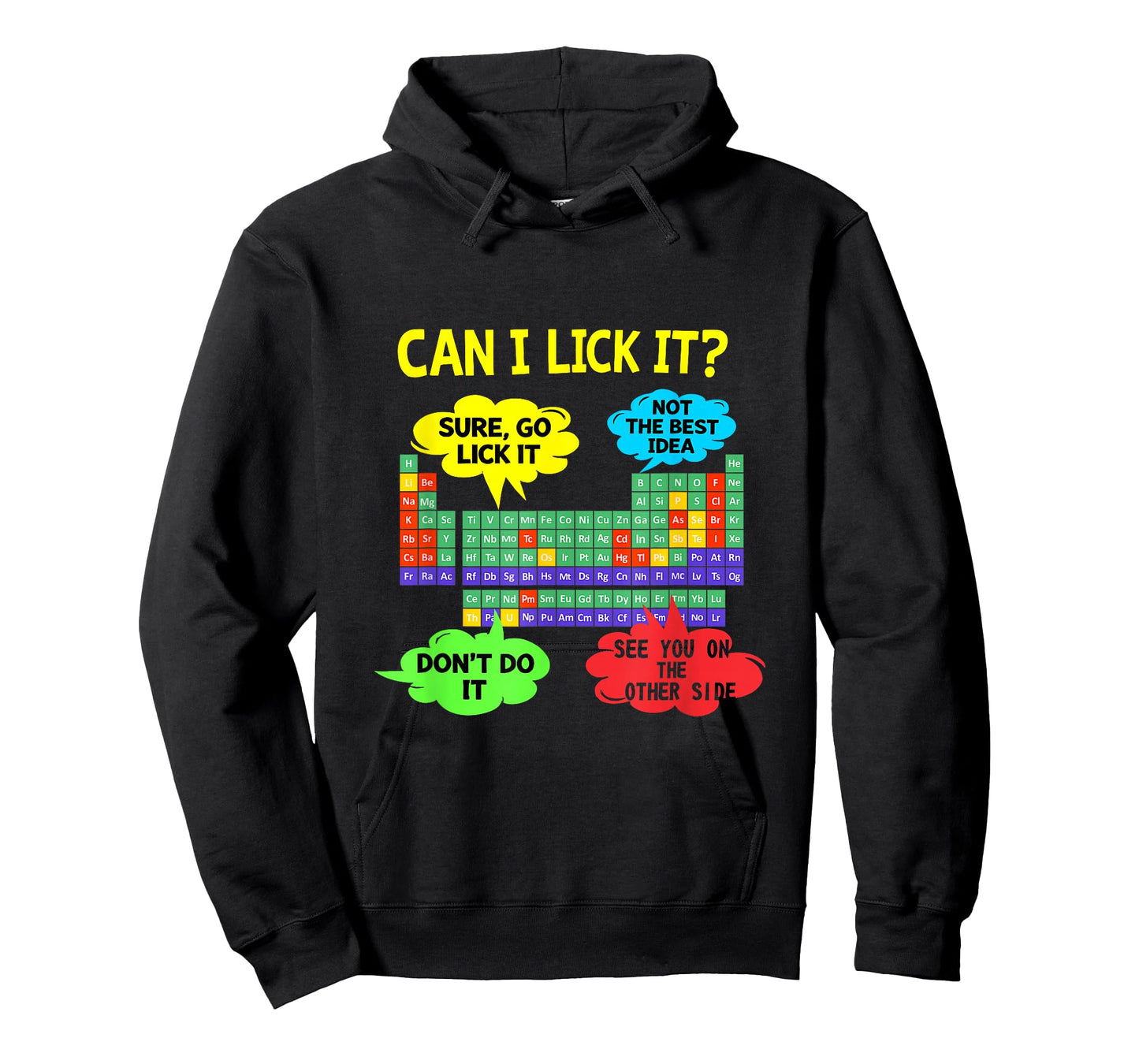Can I Lick It Periodic Table Funny Chemistry Tee T-Shirt