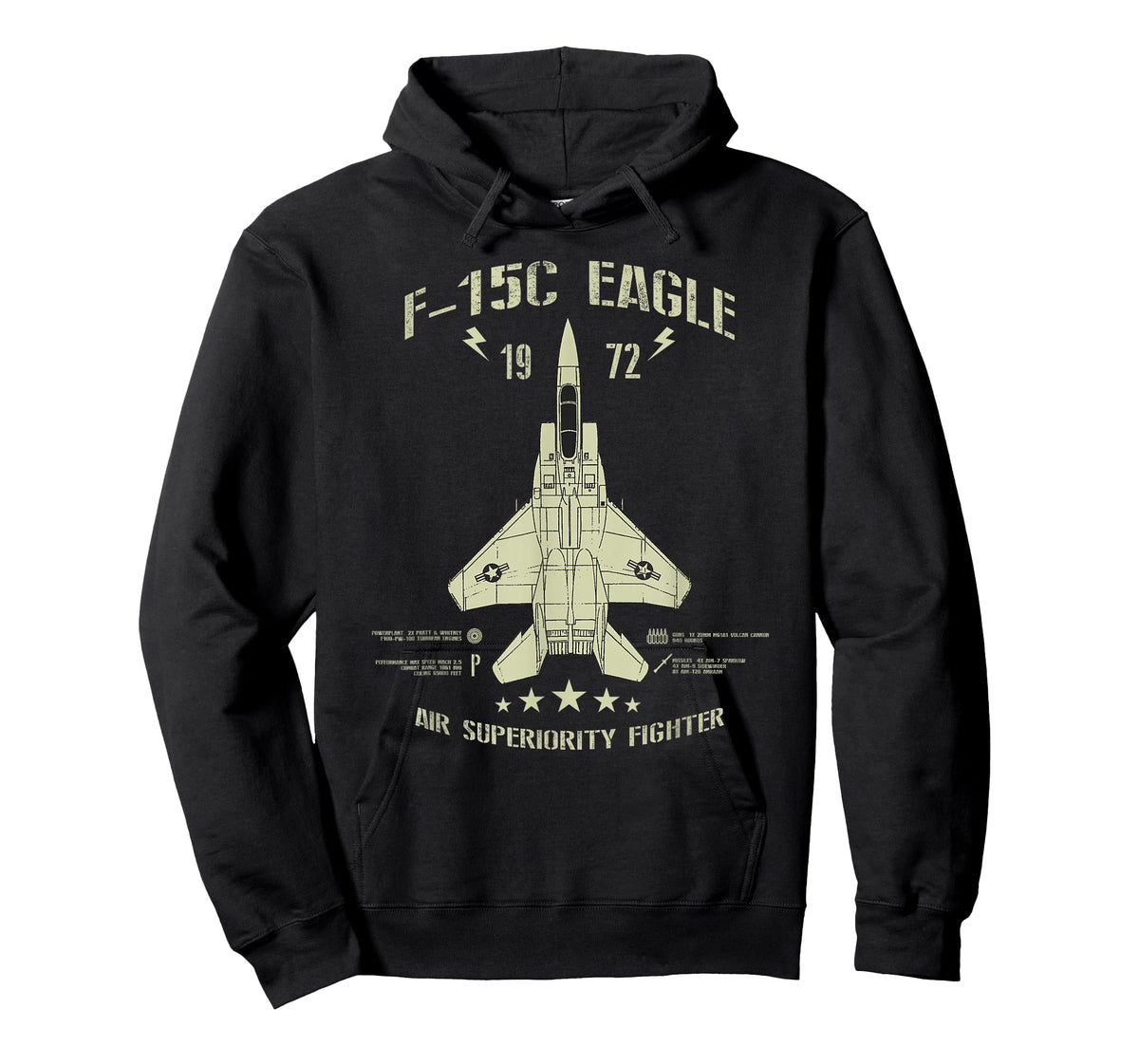 F-15 Eagle Jet Fighter Technical Drawing T-Shirt
