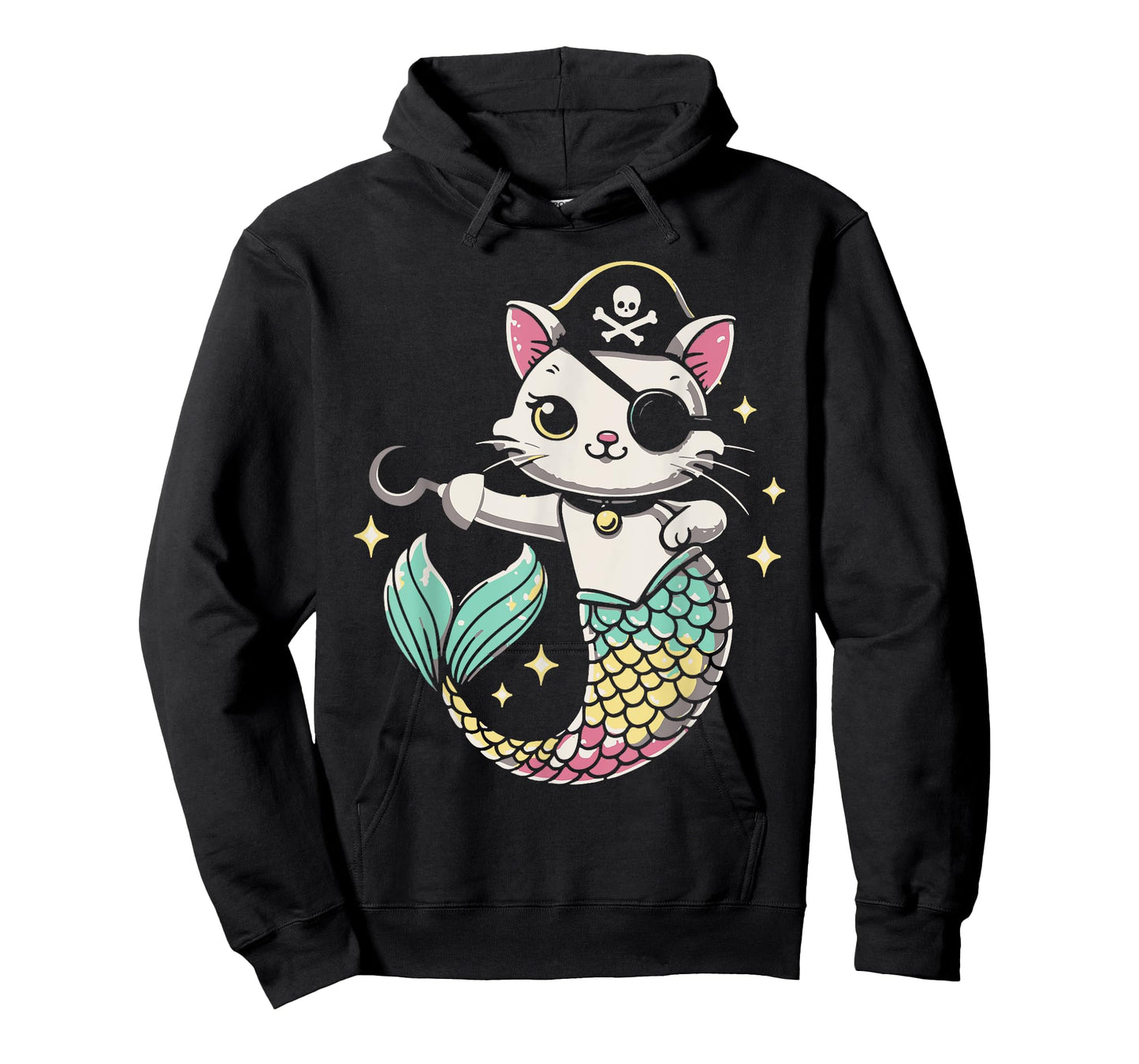 Pirate Mermaid Cat Cats Lover Kitten Pet Owner Men Women Kids T-Shirt