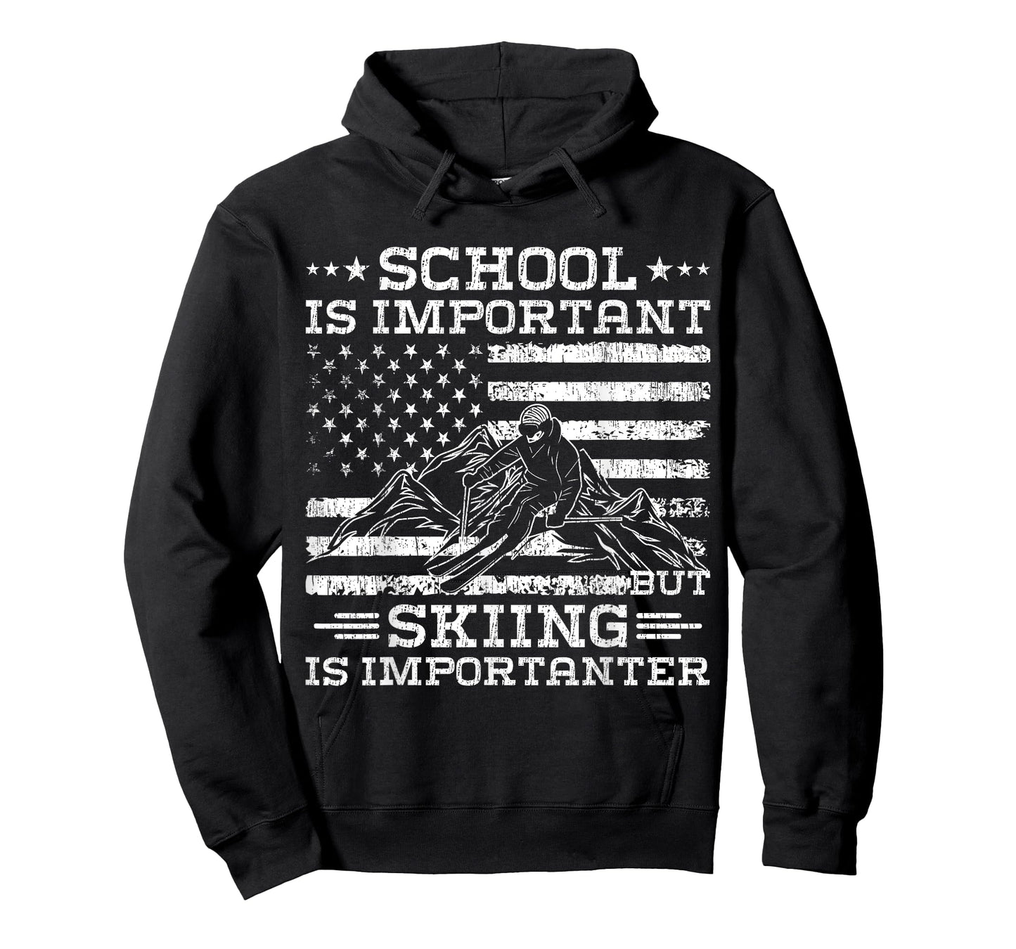 School Is Important But Skiing Is Importanter - Funny T-Shirt