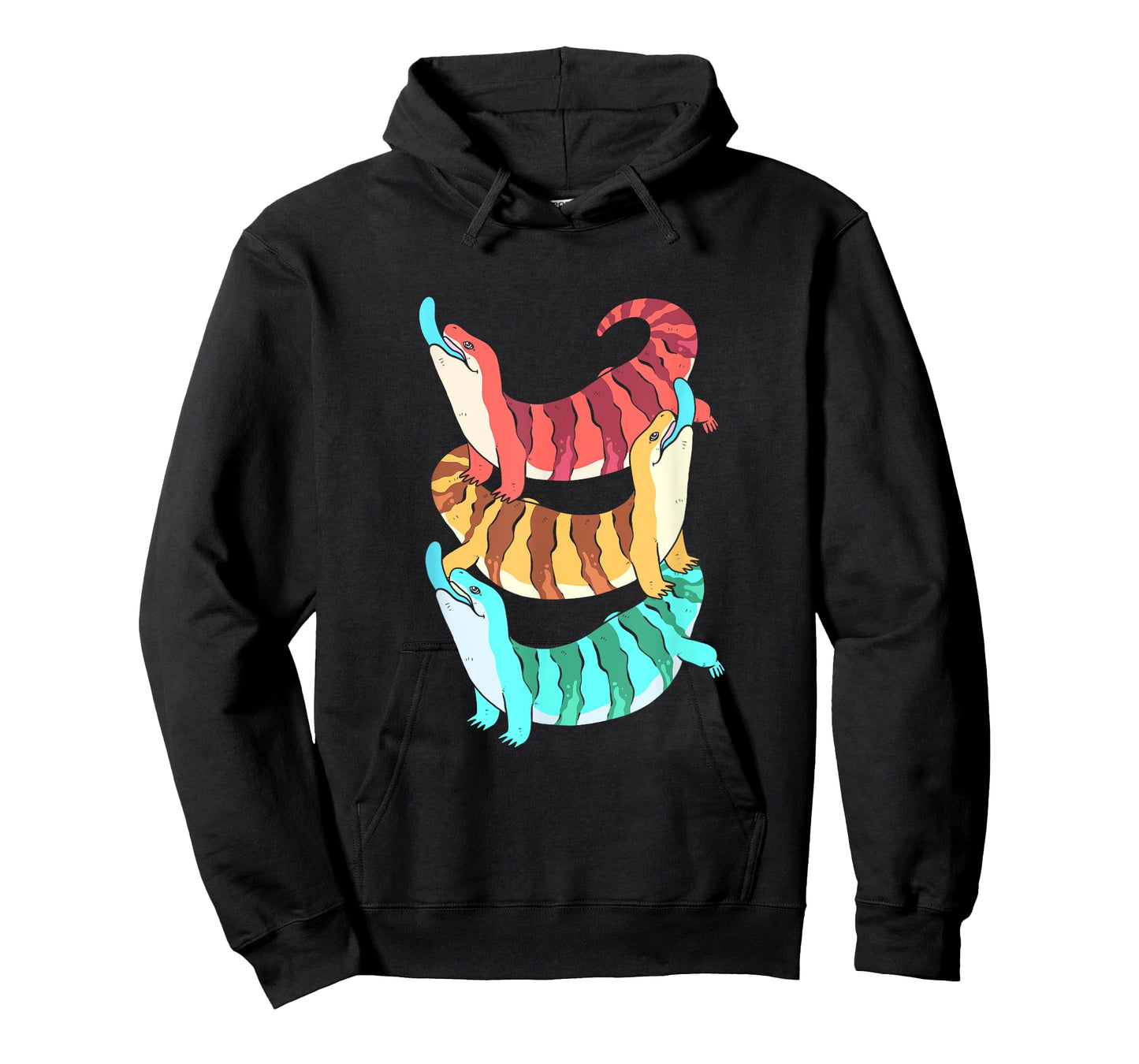 Retro Colorful Blue Tongue Skink Lover T-Shirt