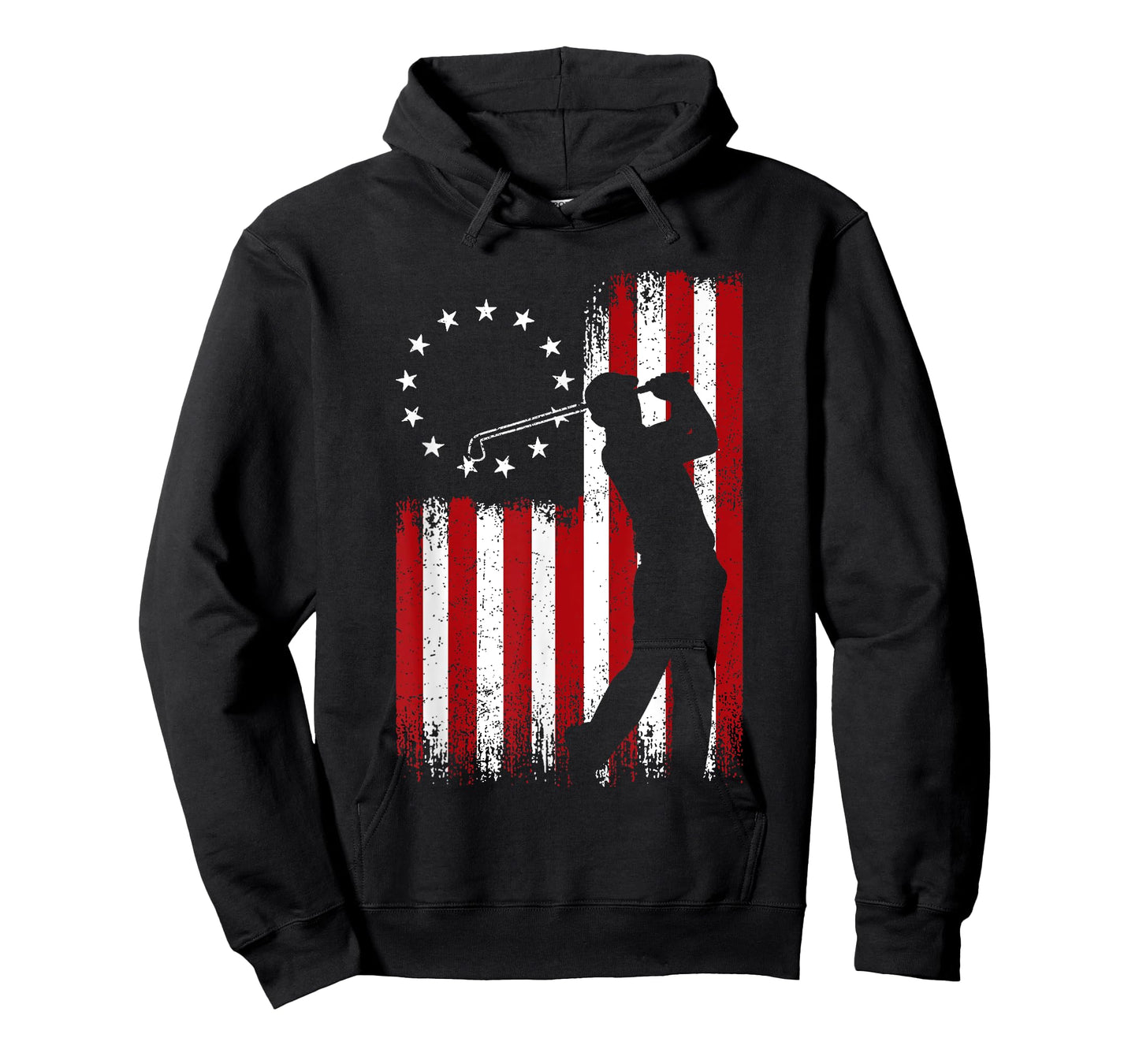 American Flag Golf Clothing - Golfer Vintage Golf T-Shirt