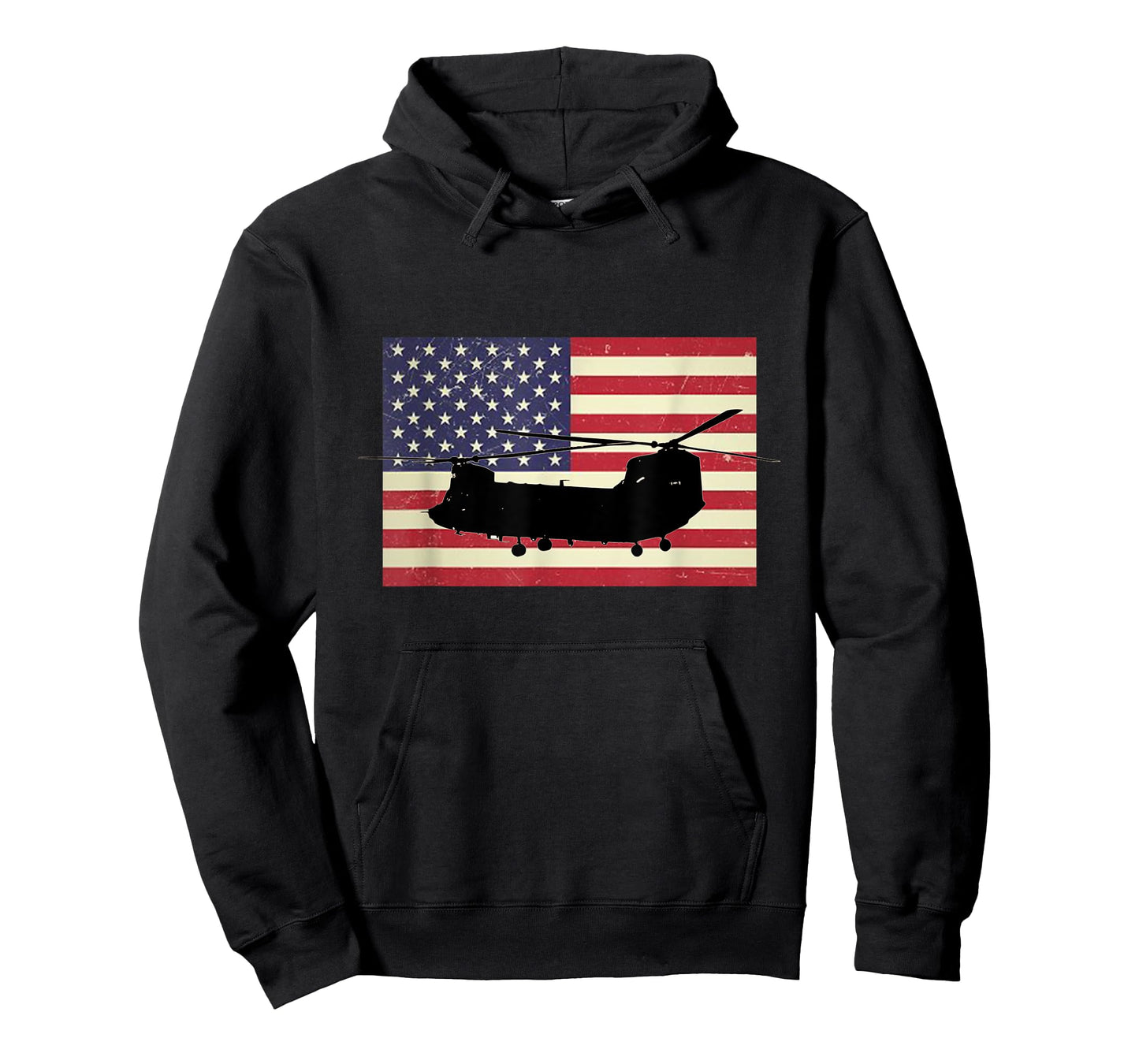 American USA Flag Chinook Helicopter Army Military Pilot T-Shirt for Women Kids Men