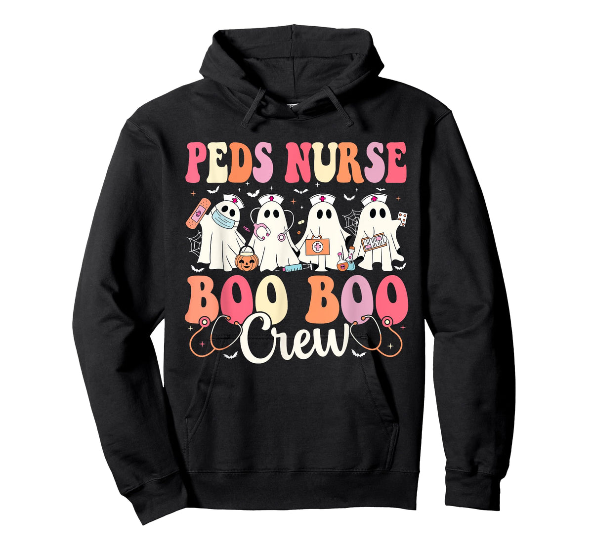 PEDS Nurse Boo Boo Crew Ghost Nurse Halloween PEDS Nurse T-Shirt